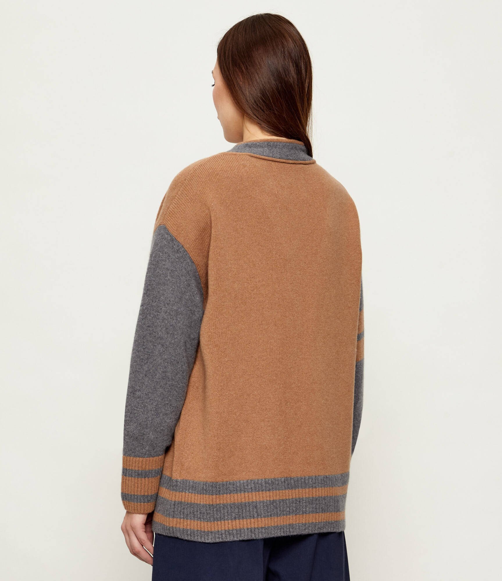 Gant De lână cardigan VARSITY | Loose fit cu adaos de cașmir
