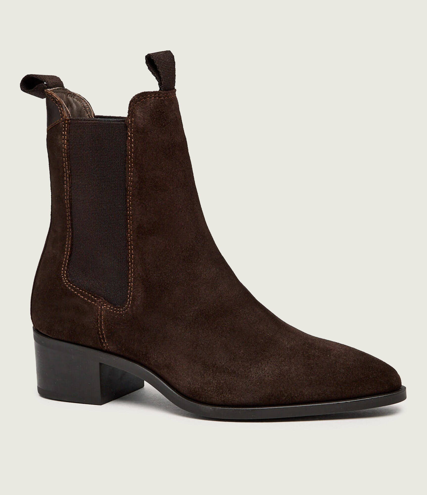 Gant Ghete chelsea cu toc St Broomly | piele întoarsă