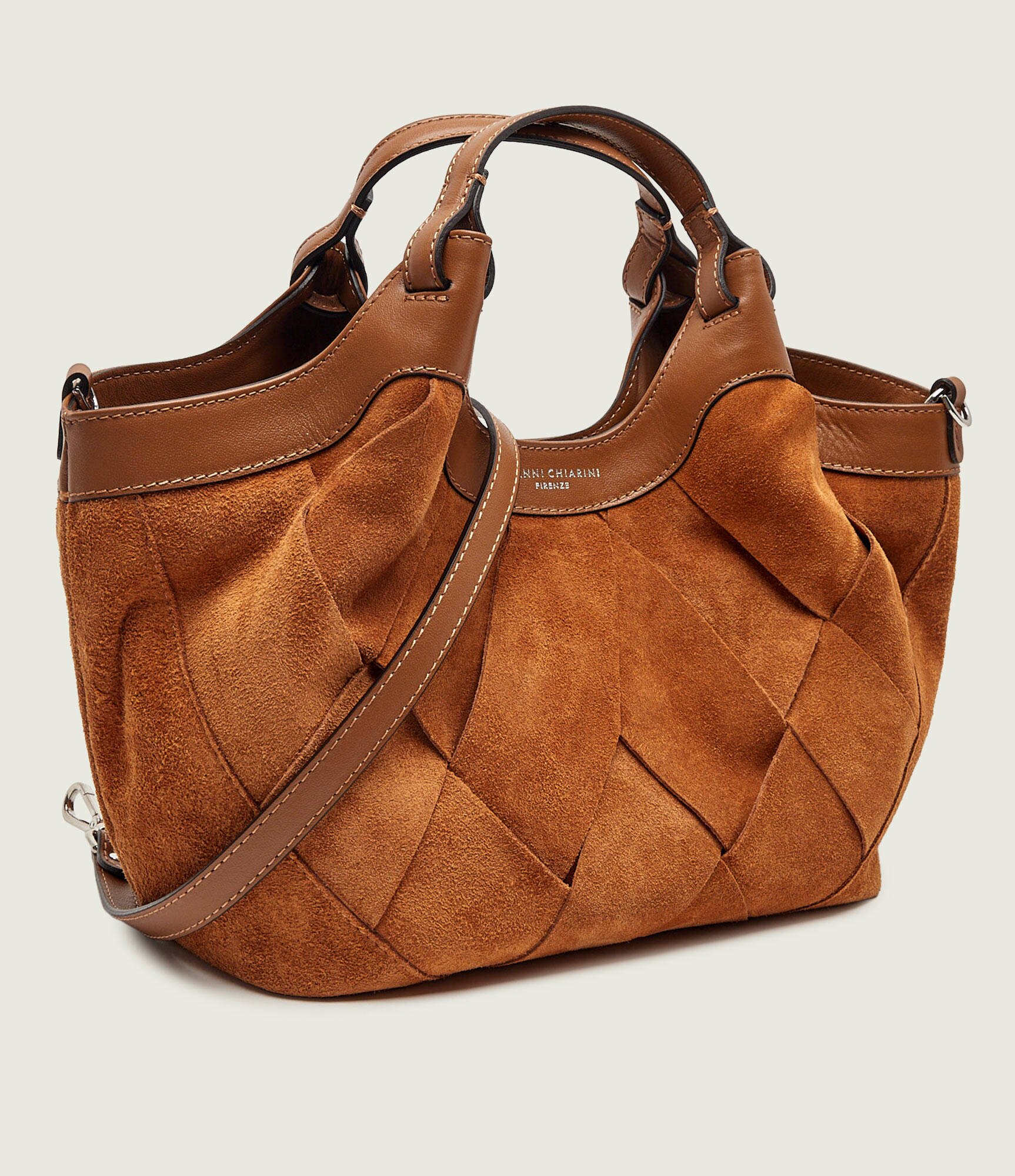GIANNI CHIARINI Cufăr + borsetă DUA | piele întoarsă
