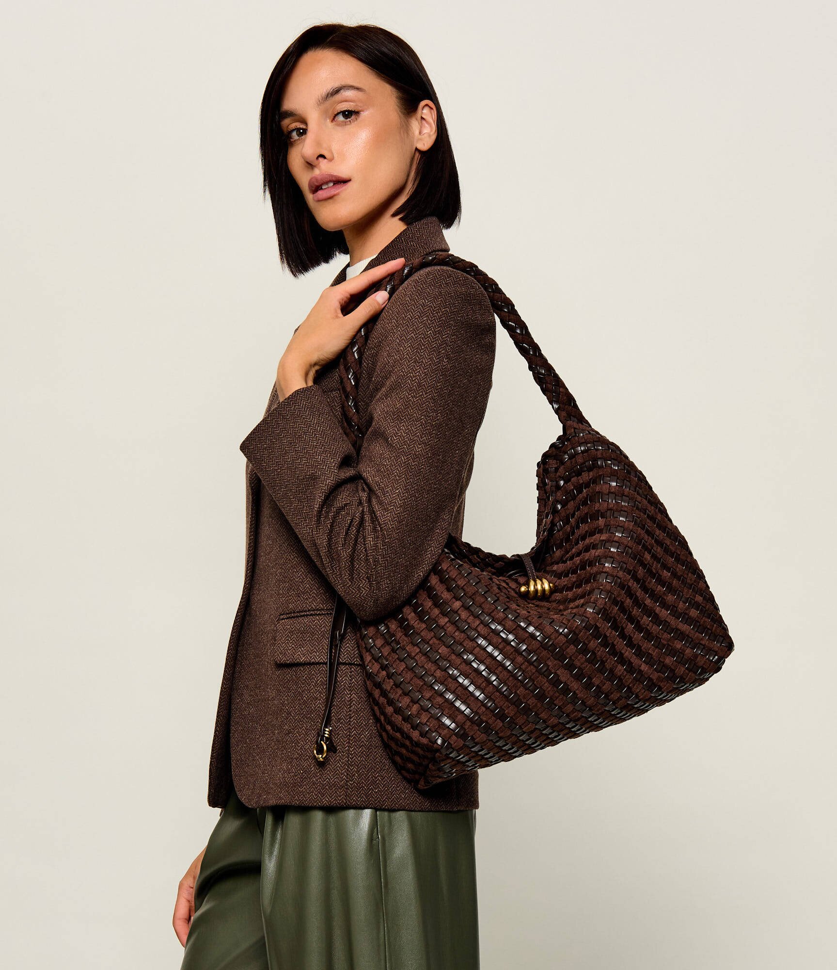 GIANNI CHIARINI De piele geantă shopper Aurelie | piele întoarsă