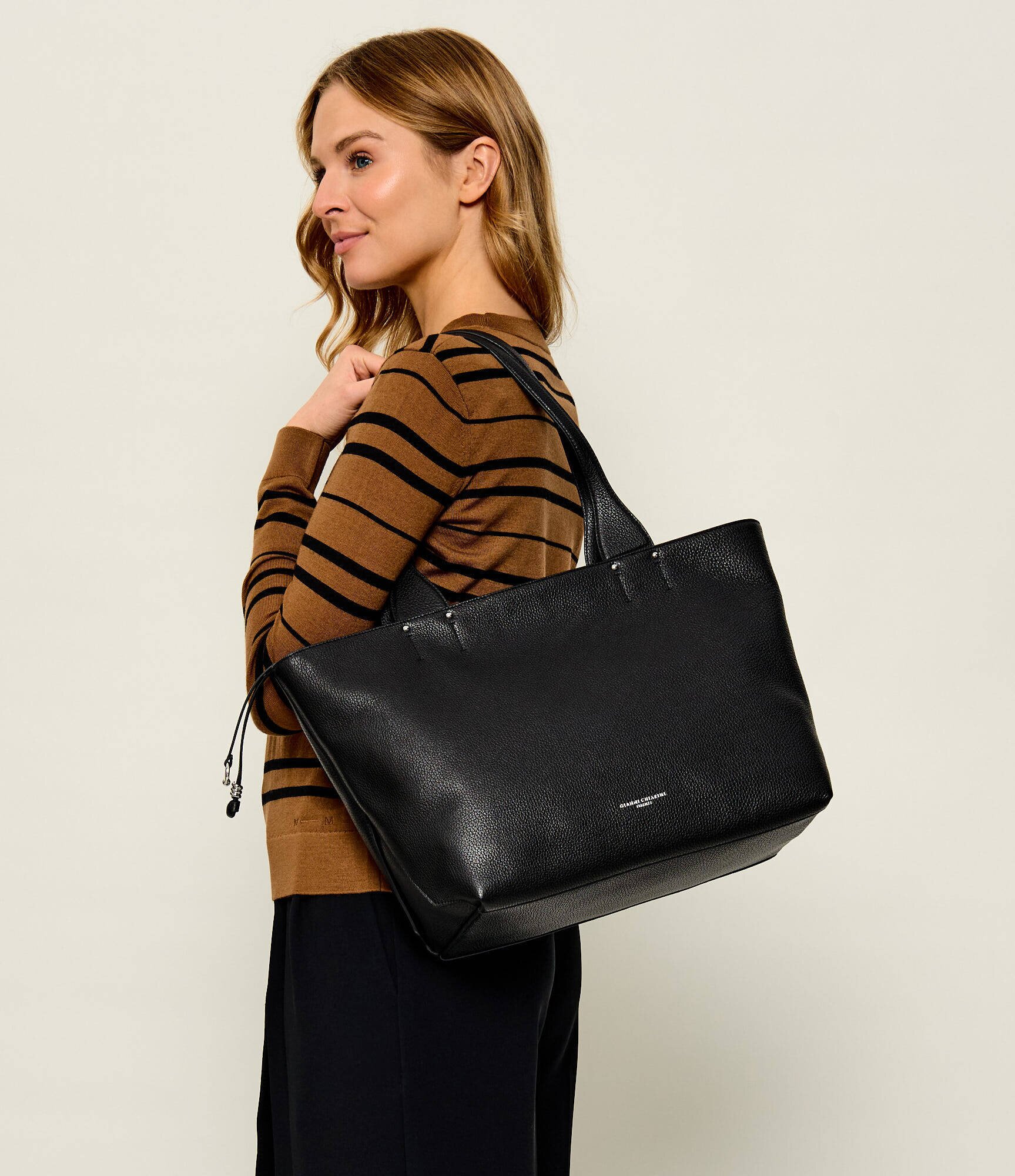 GIANNI CHIARINI De piele geantă shopper Barbara