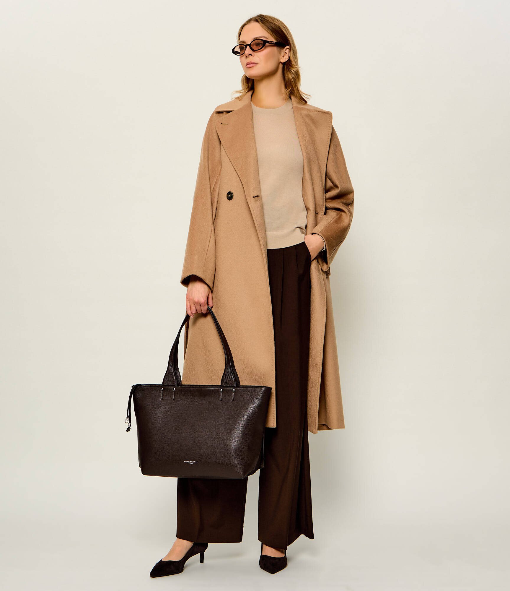 GIANNI CHIARINI De piele geantă shopper Barbara