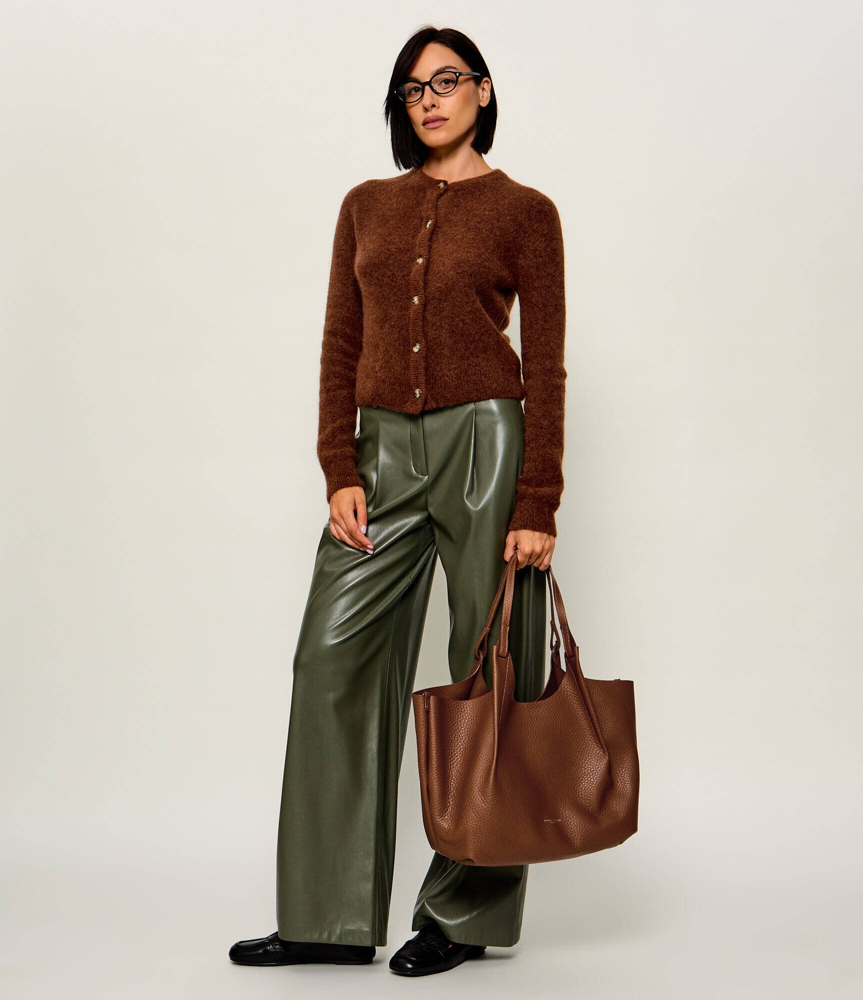 GIANNI CHIARINI De piele geantă shopper + borsetă Dua