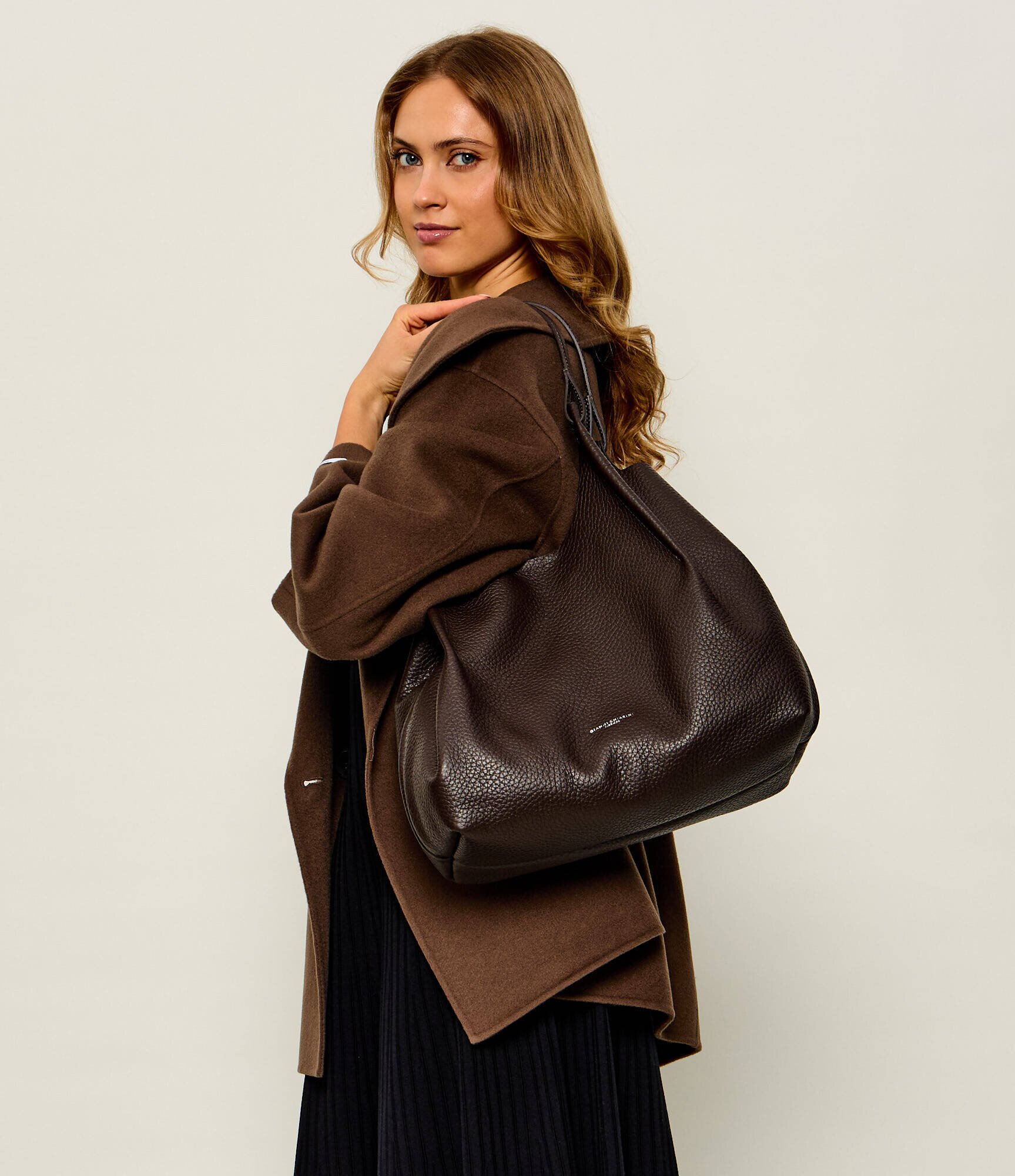GIANNI CHIARINI De piele geantă shopper + borsetă Dua