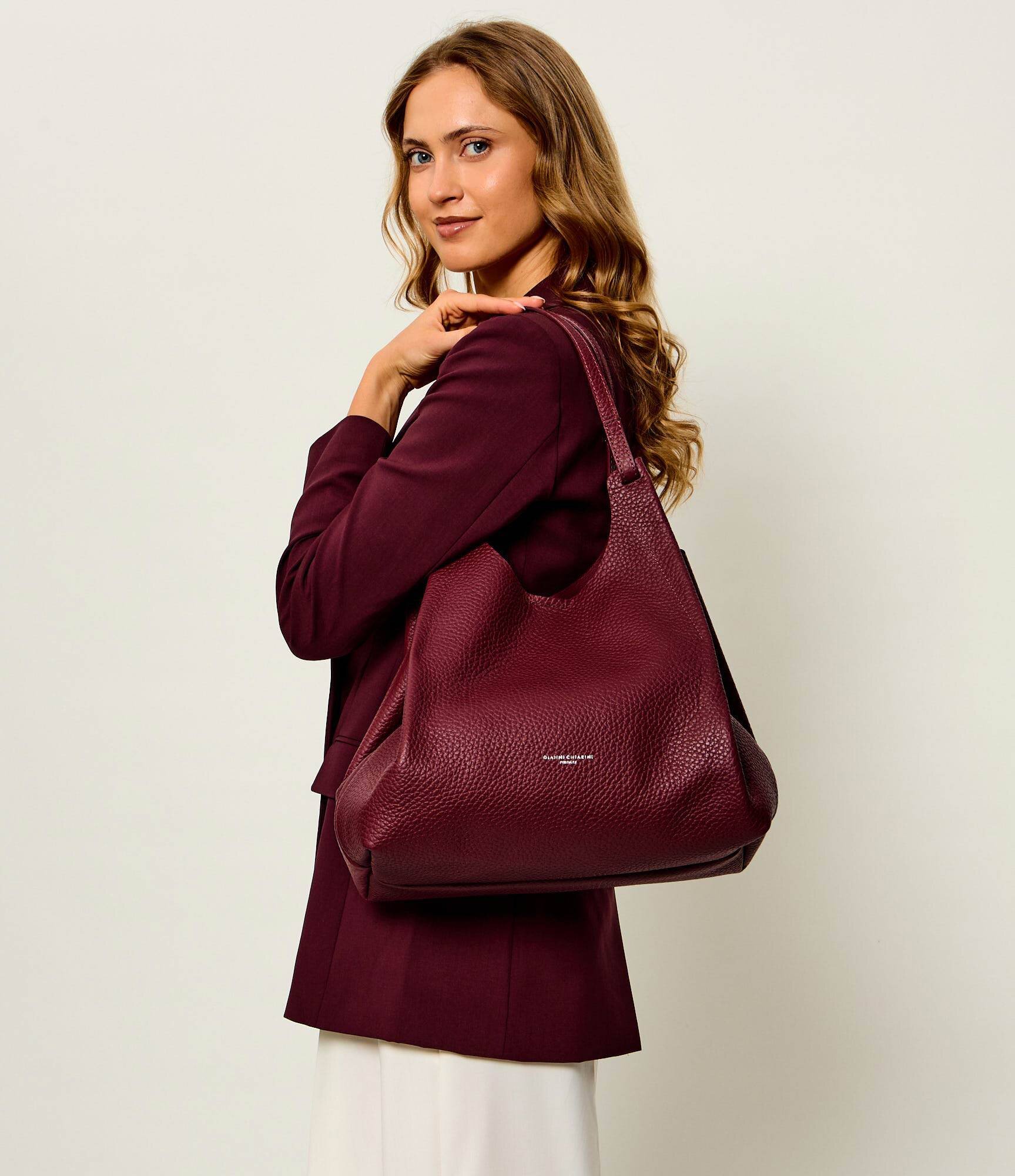 GIANNI CHIARINI De piele geantă shopper + borsetă Dua