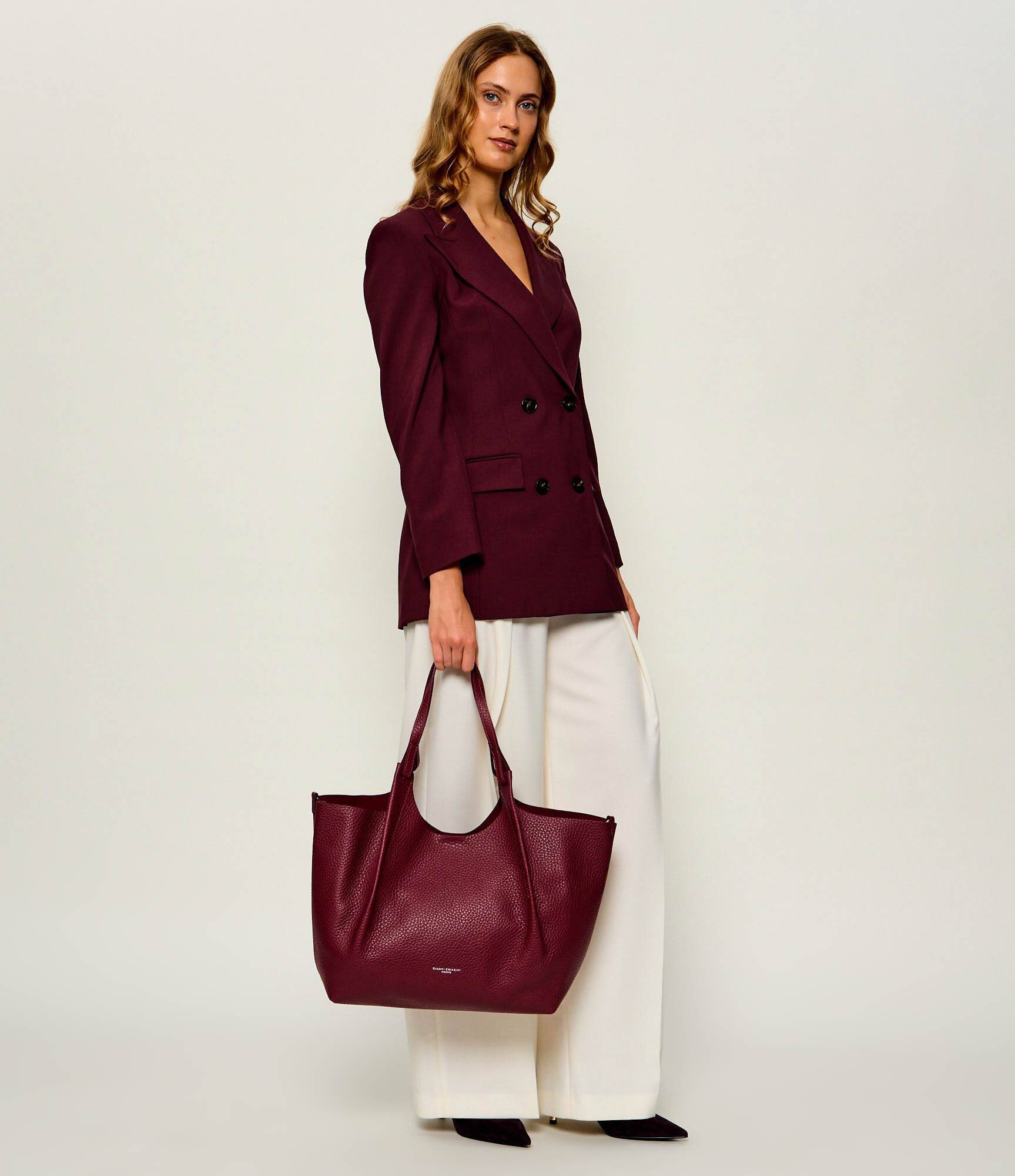 GIANNI CHIARINI De piele geantă shopper + borsetă Dua