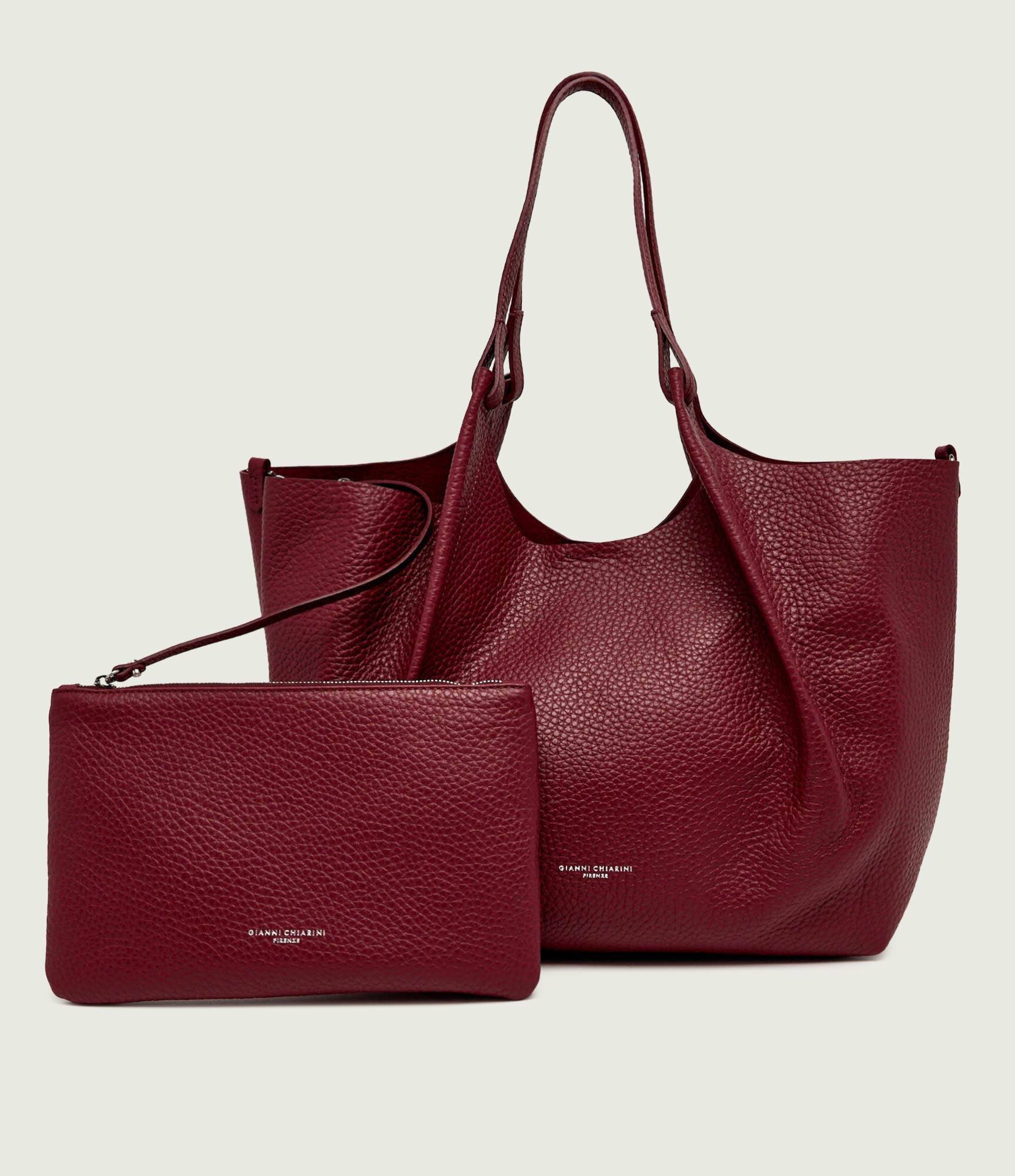 GIANNI CHIARINI De piele geantă shopper + borsetă Dua
