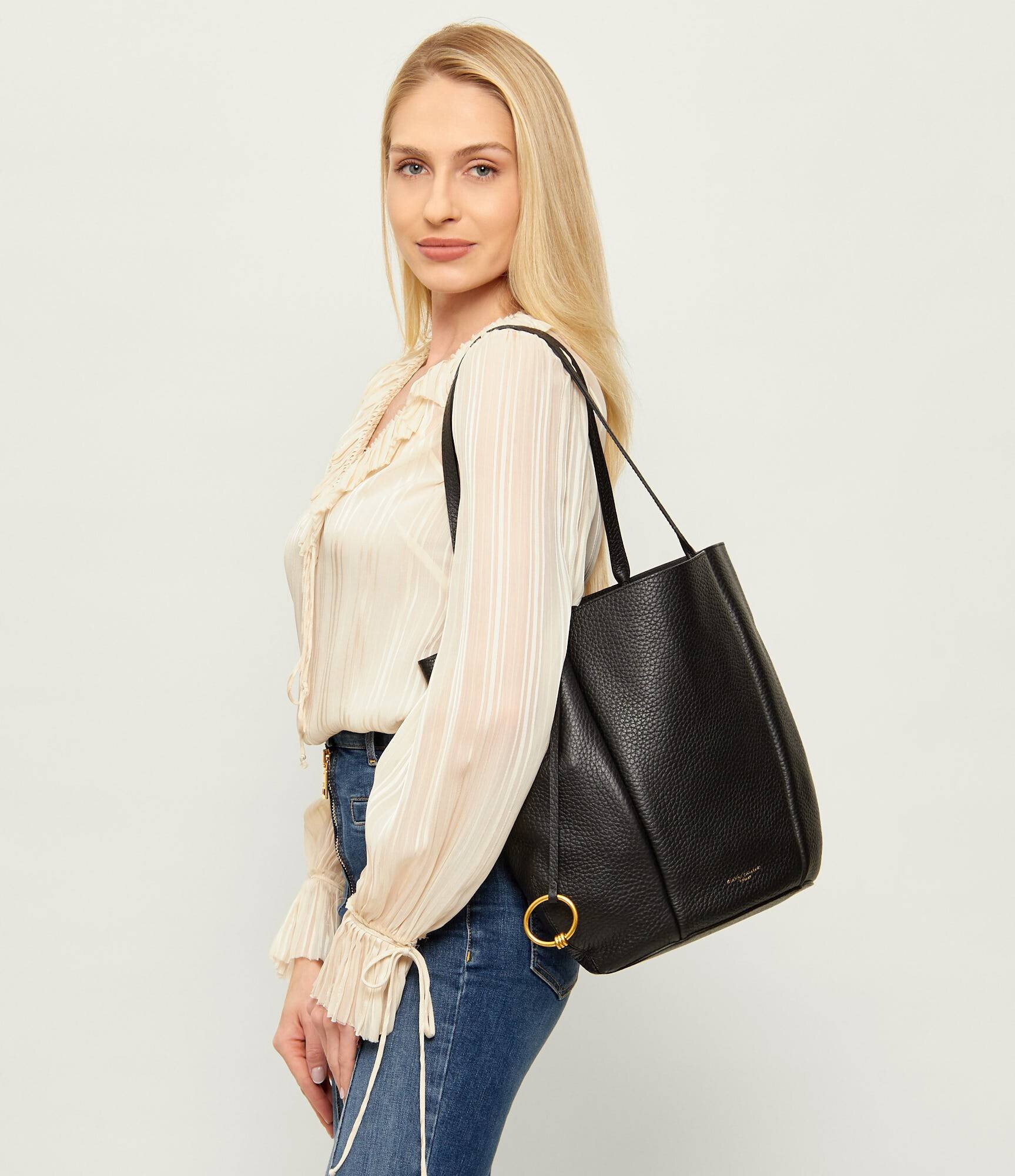 GIANNI CHIARINI De piele geantă shopper + borsetă LILY