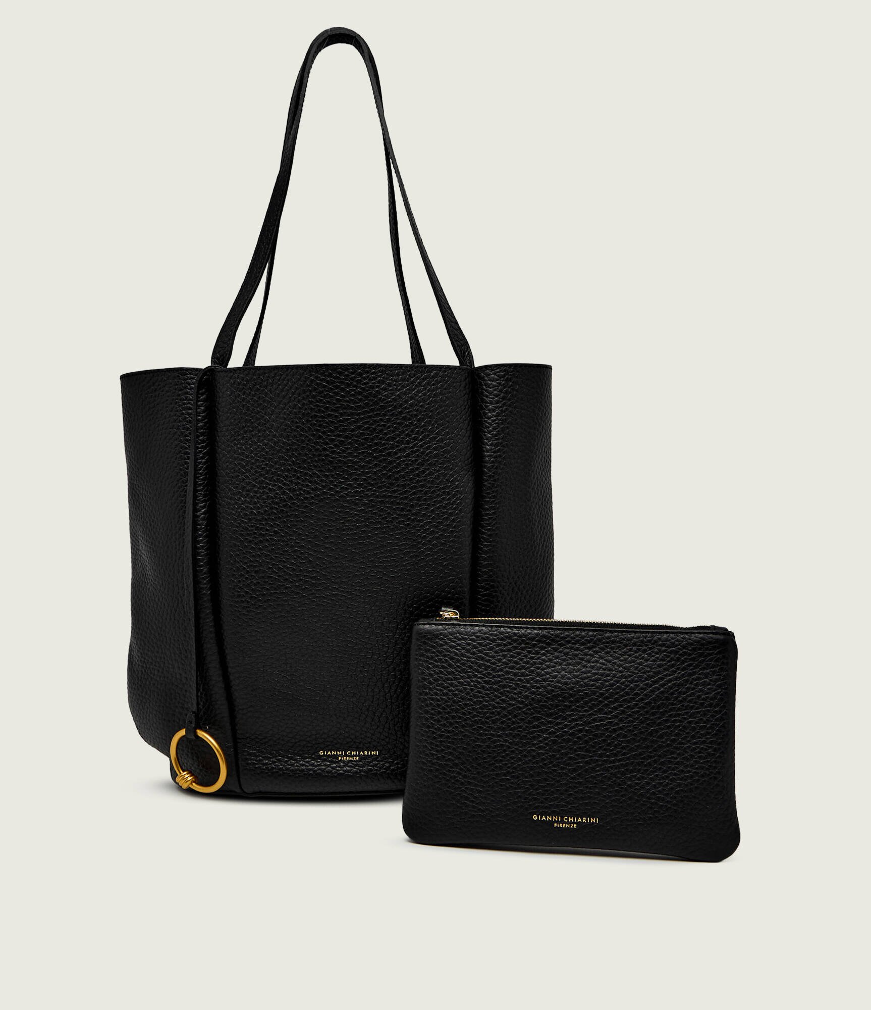 GIANNI CHIARINI De piele geantă shopper + borsetă LILY