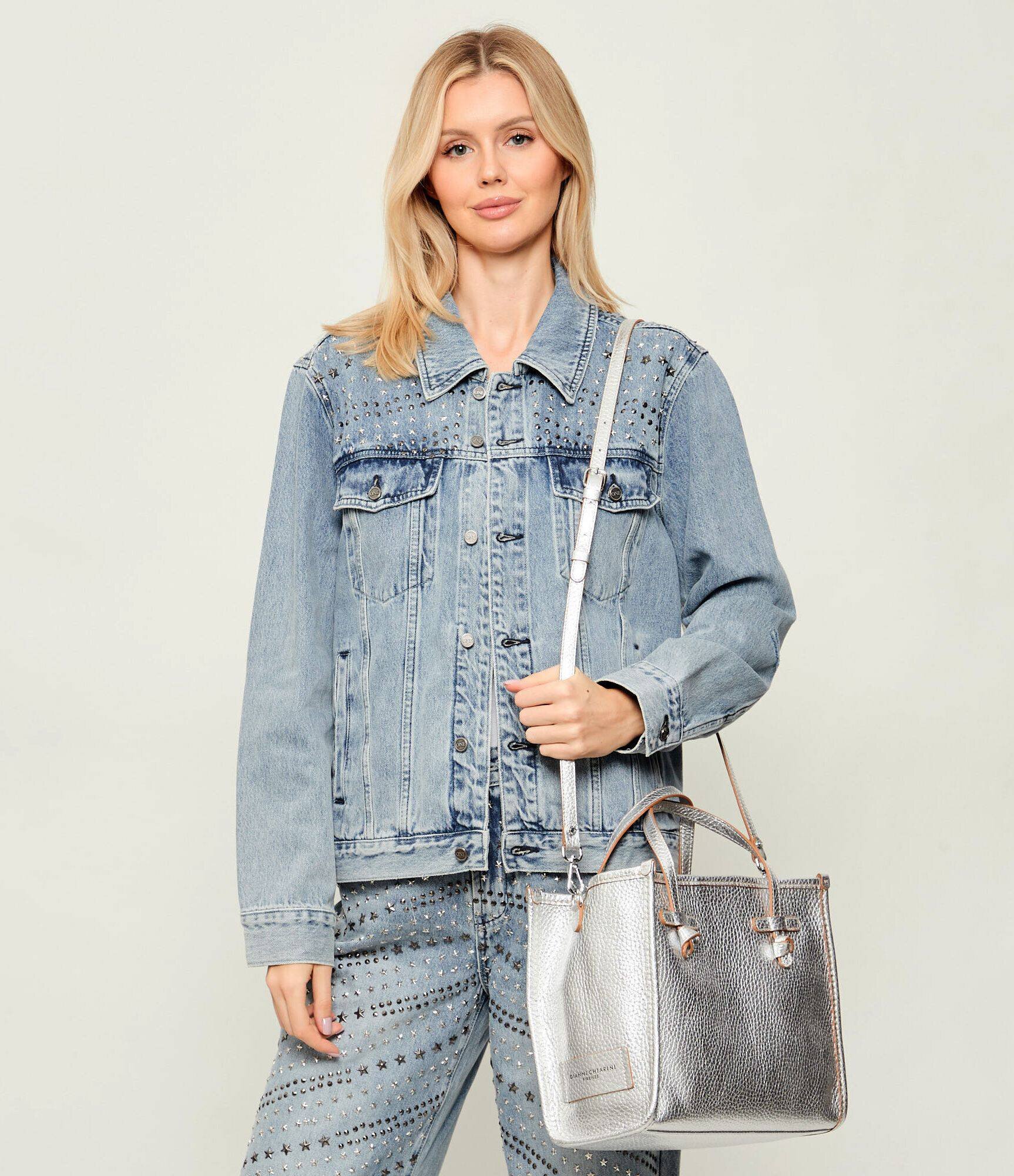 GIANNI CHIARINI De piele geantă shopper + borsetă MARCELLA