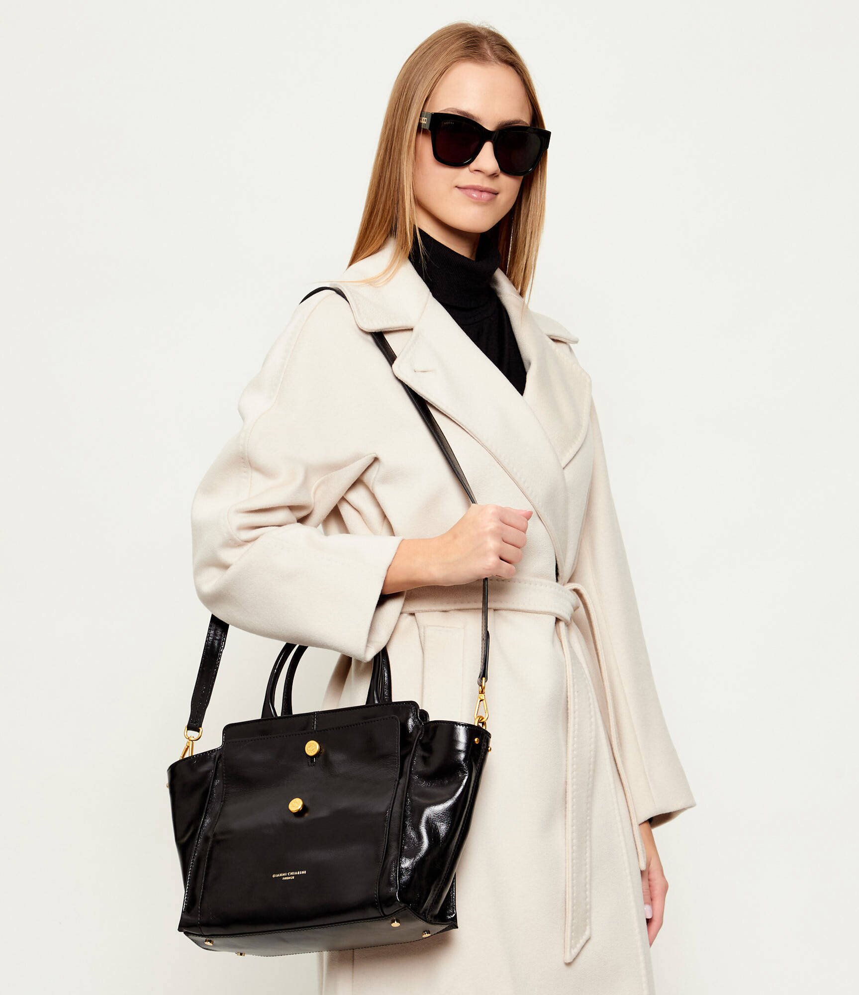 GIANNI CHIARINI De piele geantă shopper CHER