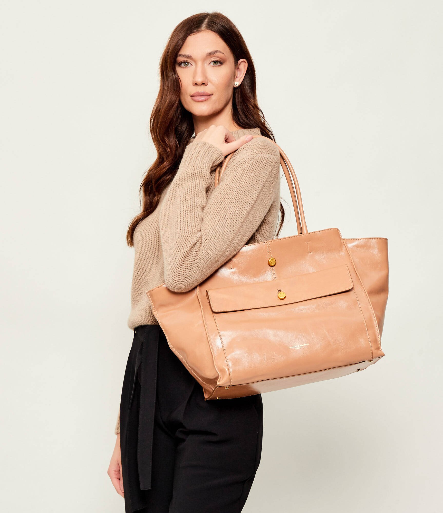 GIANNI CHIARINI De piele geantă shopper CHER