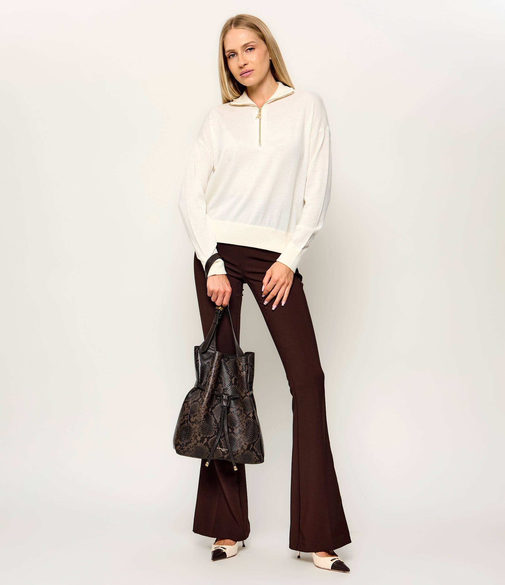 GIANNI CHIARINI De piele geantă tip sac + borsetă Sienna