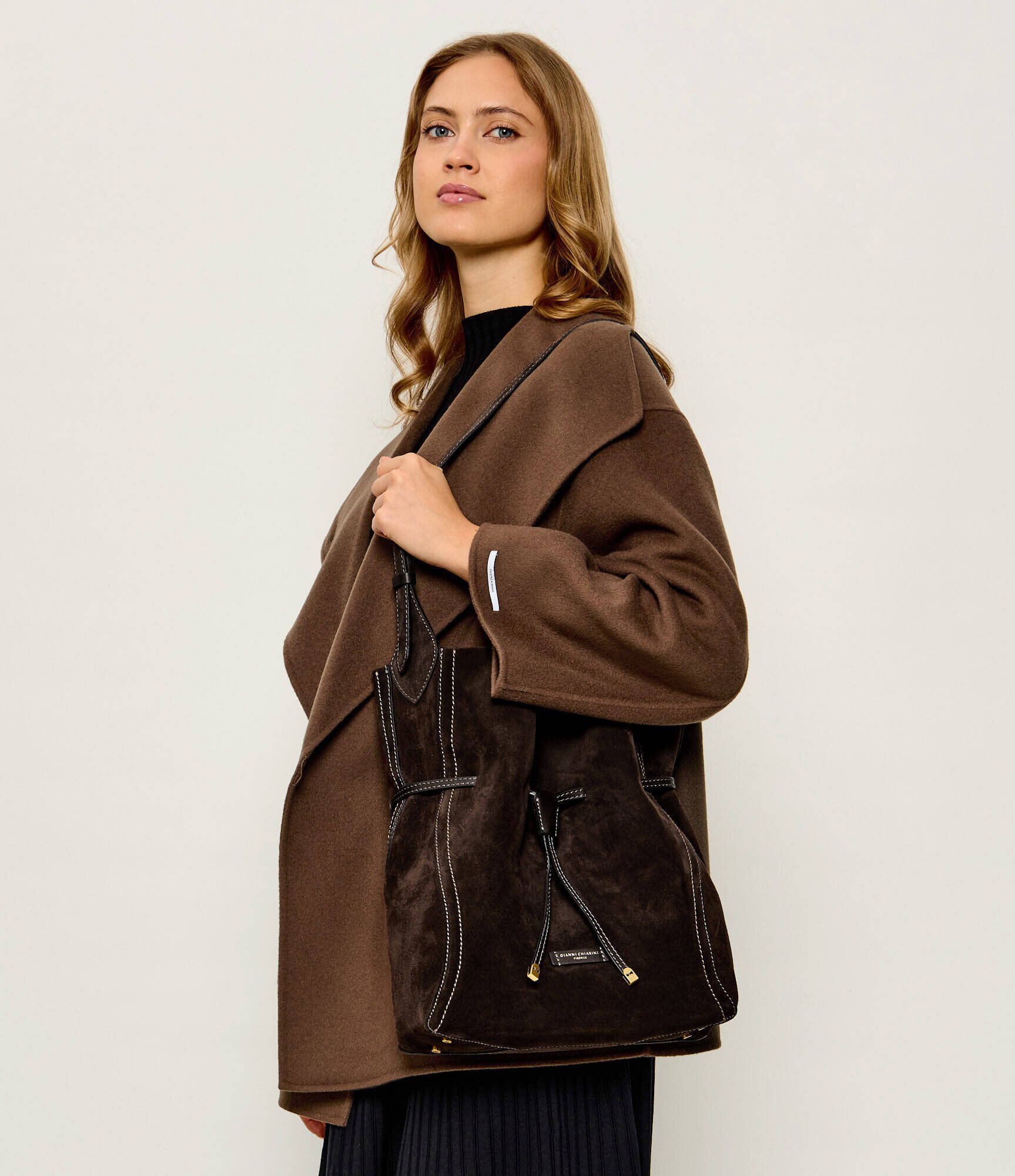 GIANNI CHIARINI Geantă pe umăr Sienna | piele întoarsă