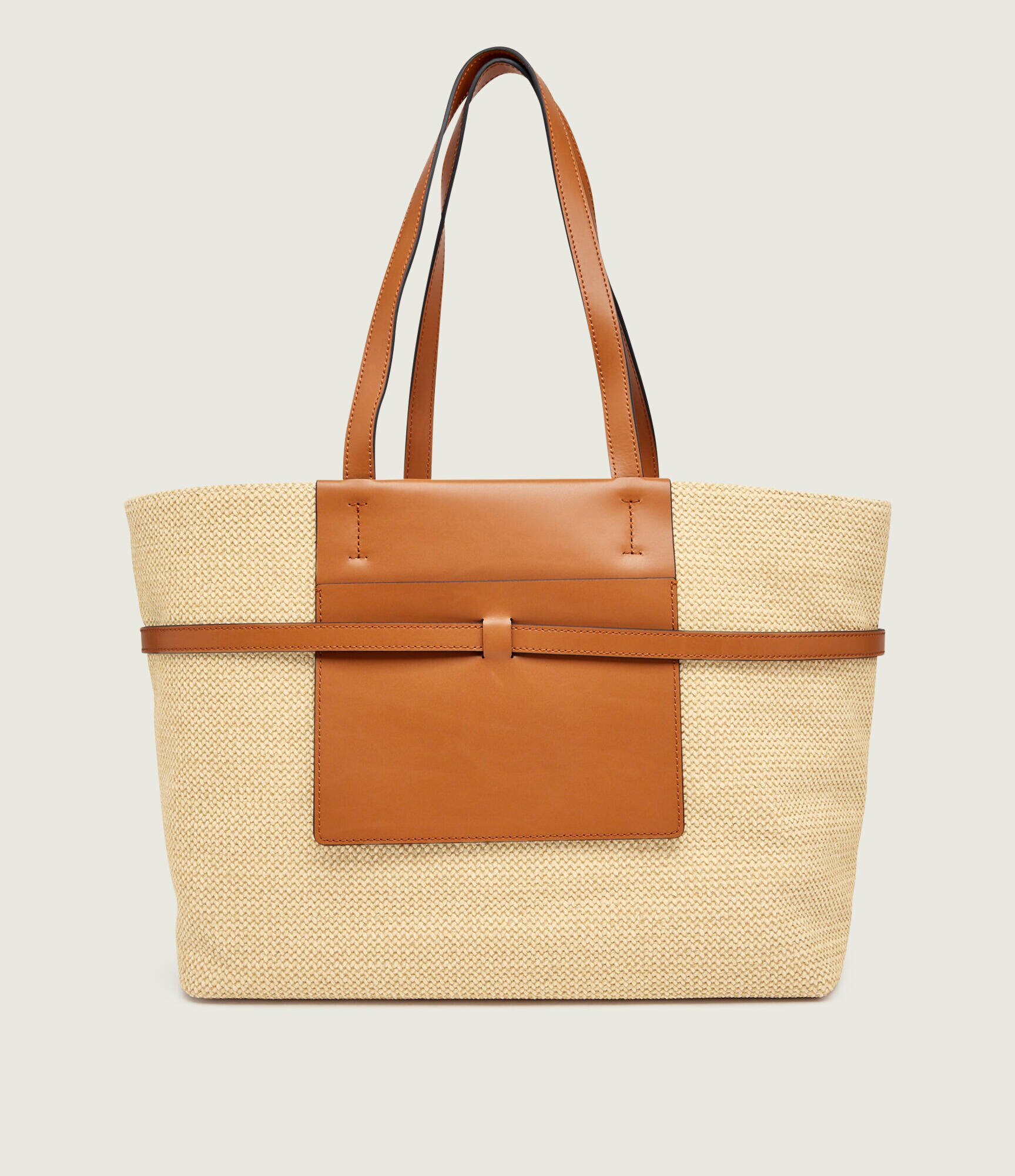 GIANNI CHIARINI Geantă shopper BELTY cu adaos de piele