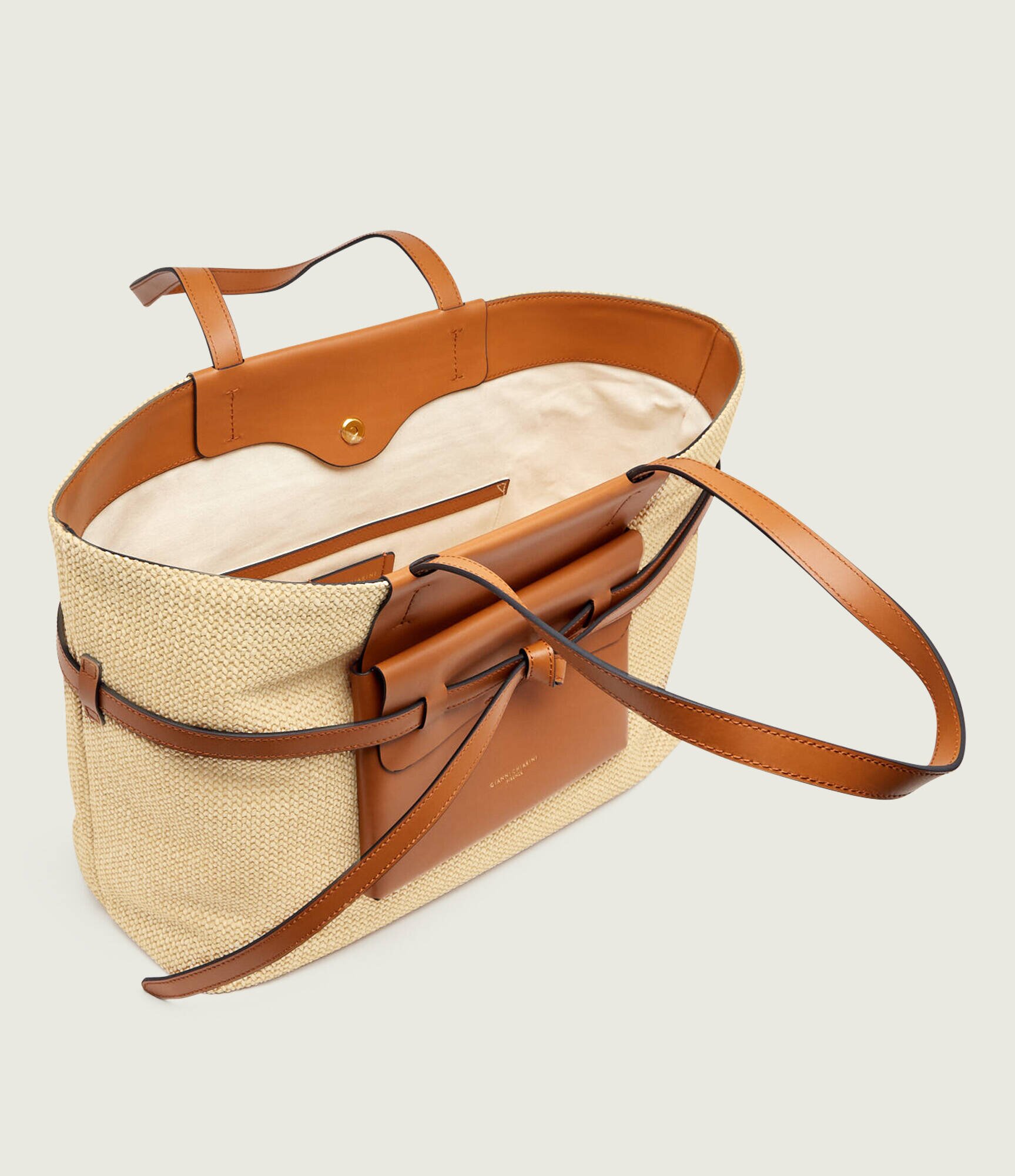 GIANNI CHIARINI Geantă shopper BELTY cu adaos de piele