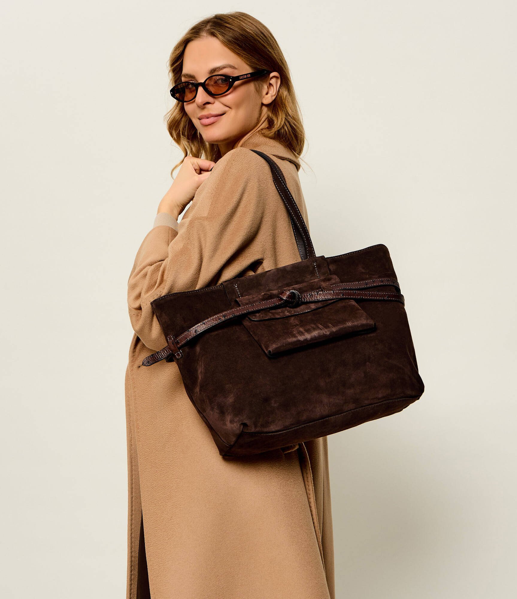 GIANNI CHIARINI Geantă shopper Belty | piele întoarsă