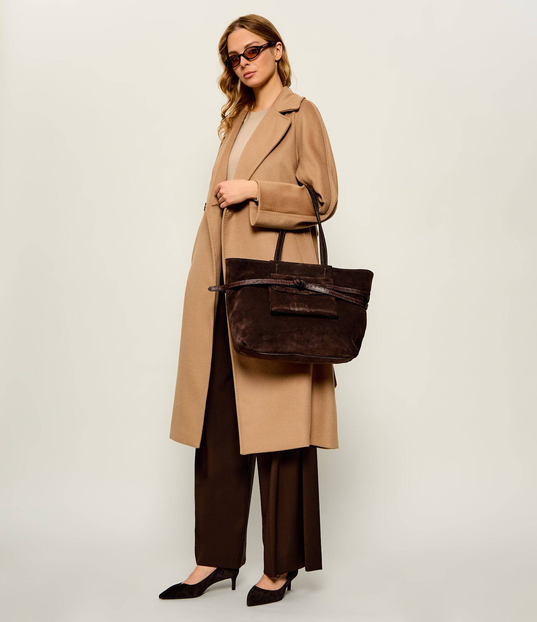 GIANNI CHIARINI Geantă shopper Belty | piele întoarsă