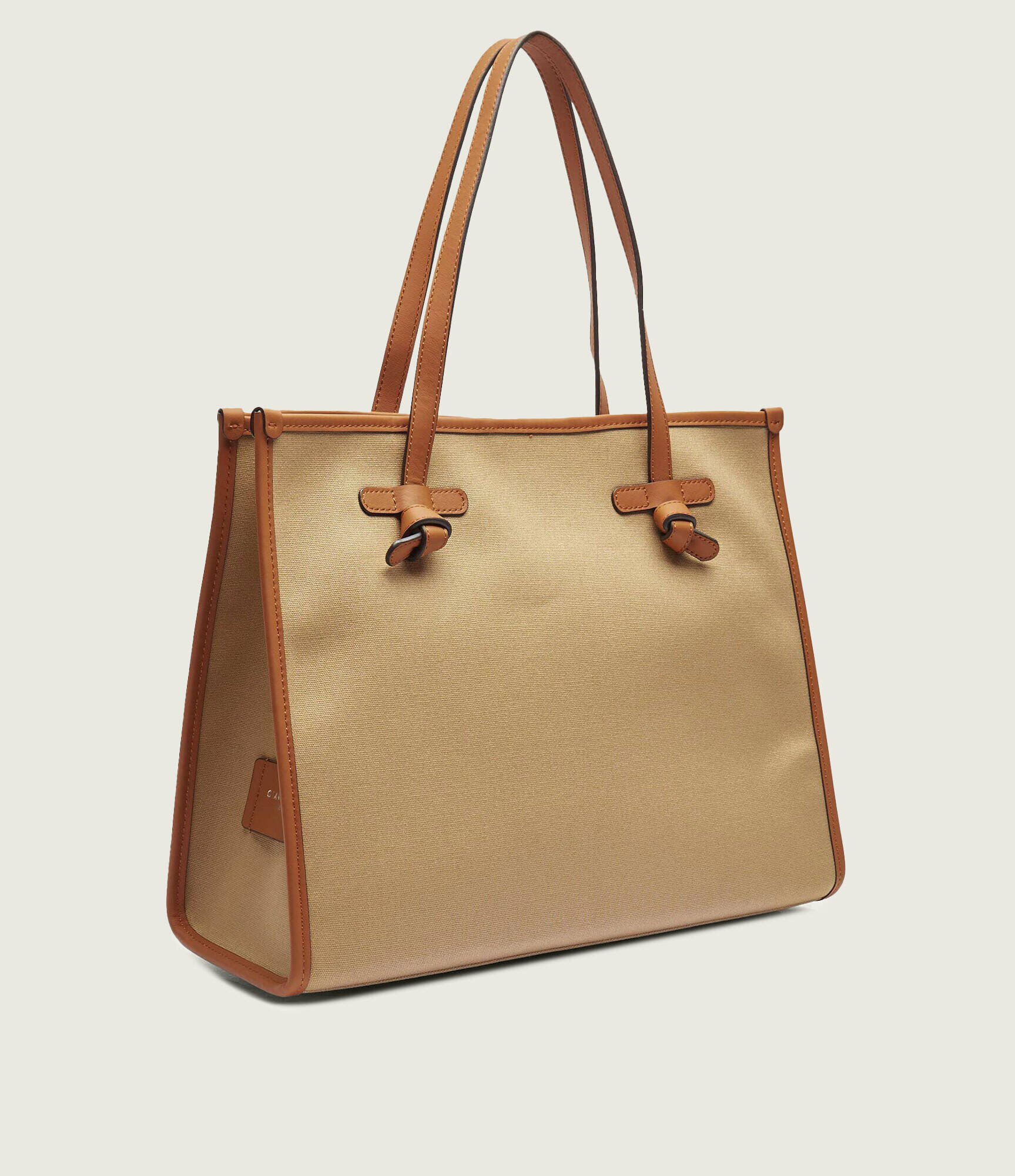 GIANNI CHIARINI Geantă shopper + borsetă cu adaos de piele