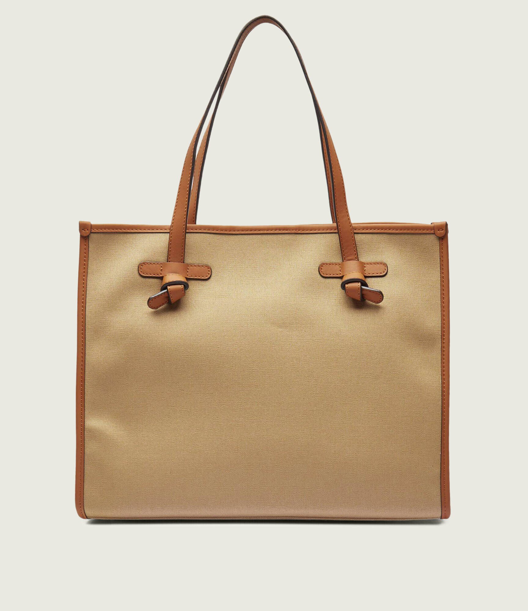 GIANNI CHIARINI Geantă shopper + borsetă cu adaos de piele