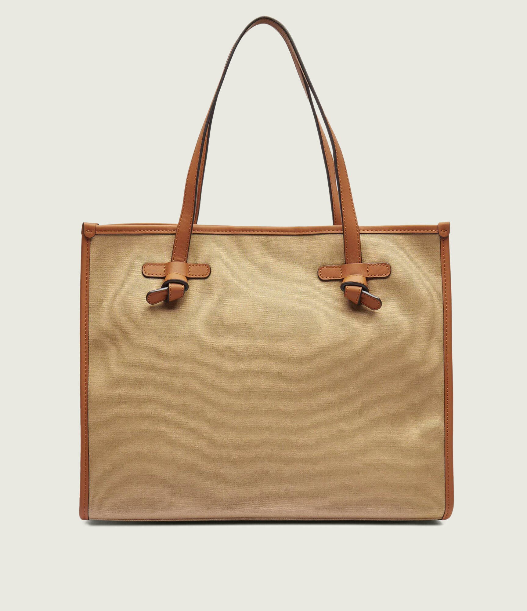 GIANNI CHIARINI Geantă shopper + borsetă cu adaos de piele