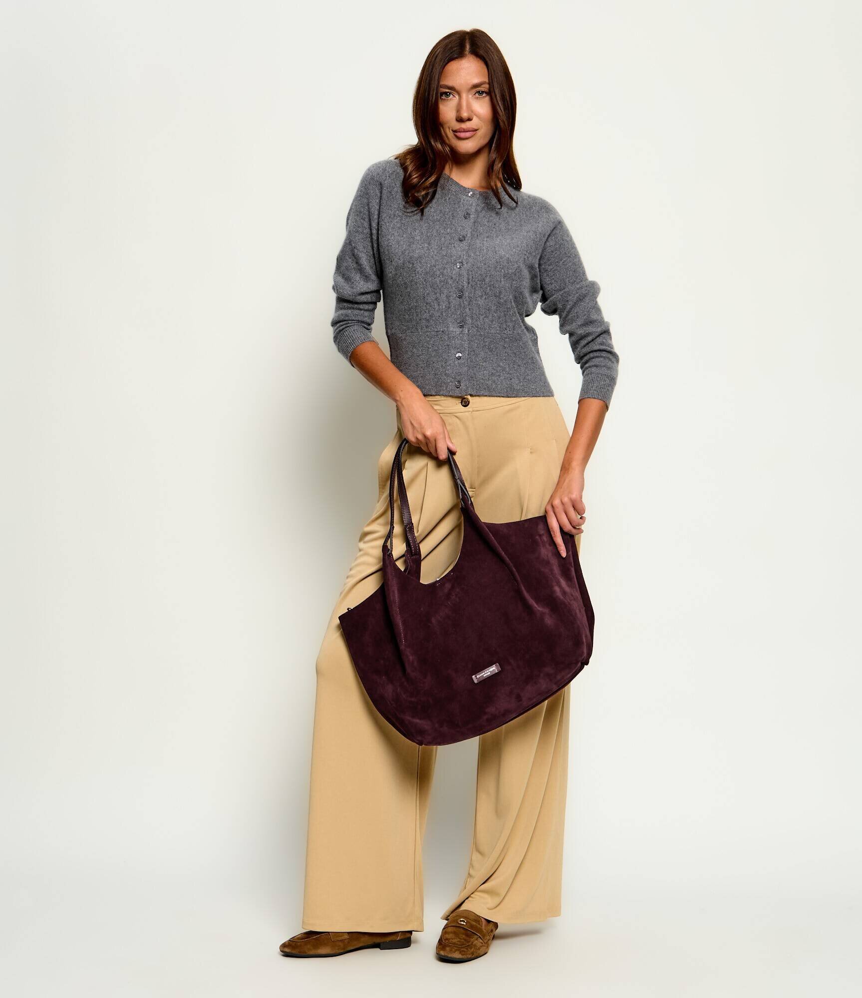 GIANNI CHIARINI Geantă shopper + borsetă Dua | piele întoarsă