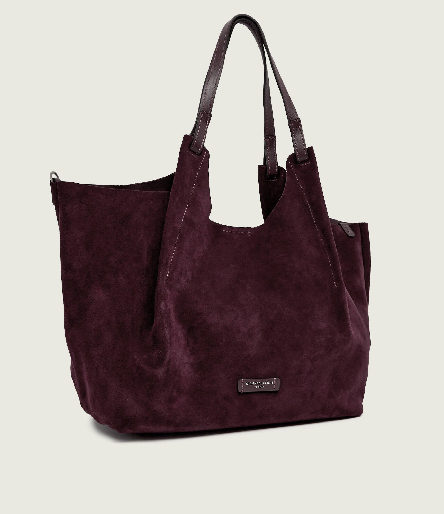 GIANNI CHIARINI Geantă shopper + borsetă Dua | piele întoarsă