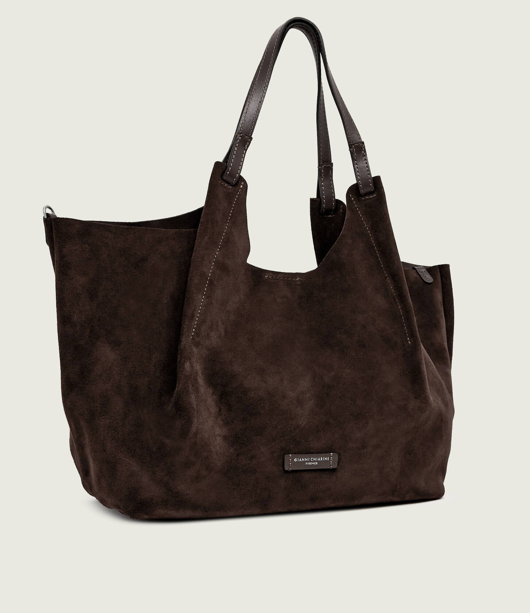 GIANNI CHIARINI Geantă shopper + borsetă Dua | piele întoarsă