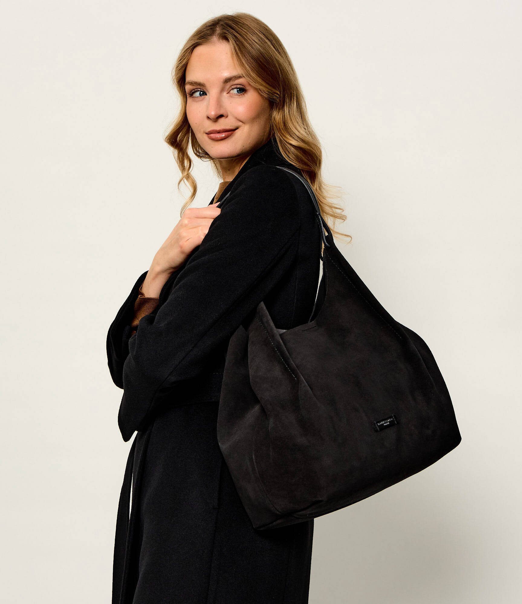 GIANNI CHIARINI Geantă shopper + borsetă Dua | piele întoarsă