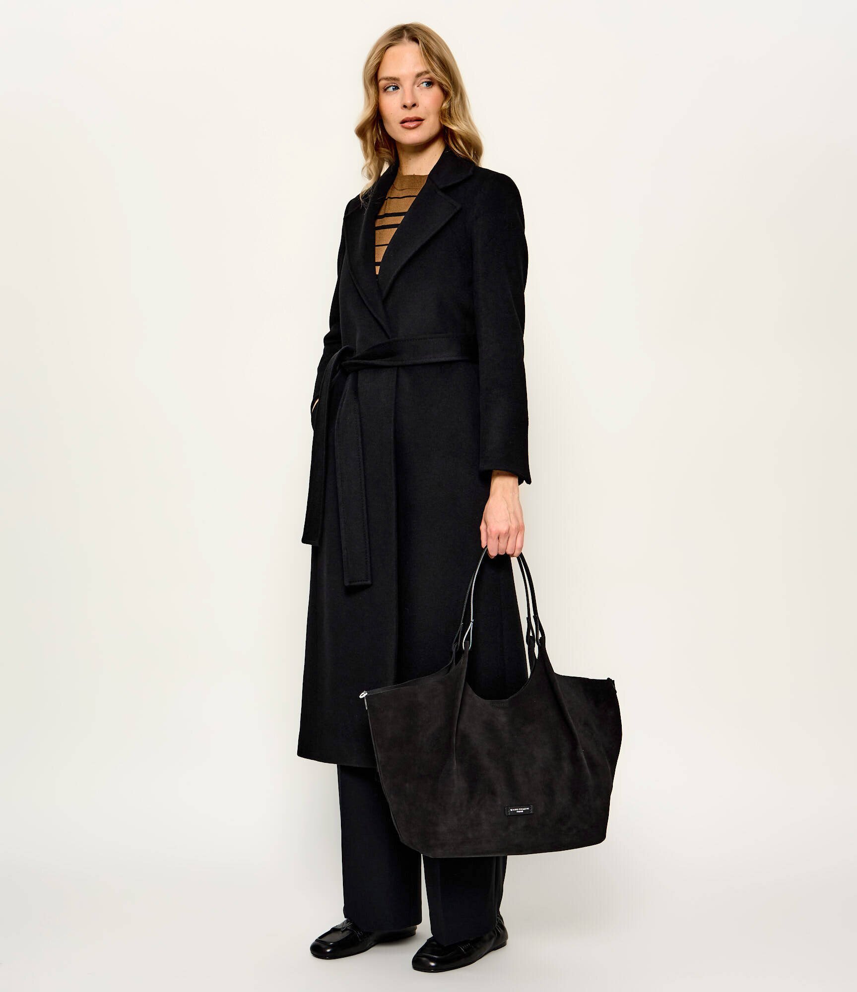 GIANNI CHIARINI Geantă shopper + borsetă Dua | piele întoarsă
