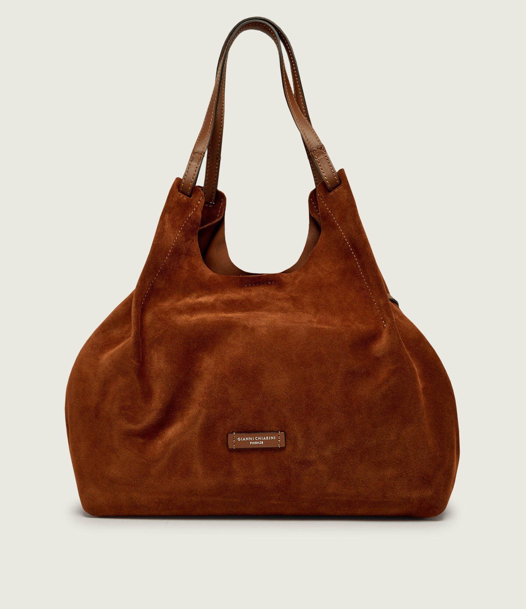 GIANNI CHIARINI Geantă shopper + borsetă Dua | piele întoarsă