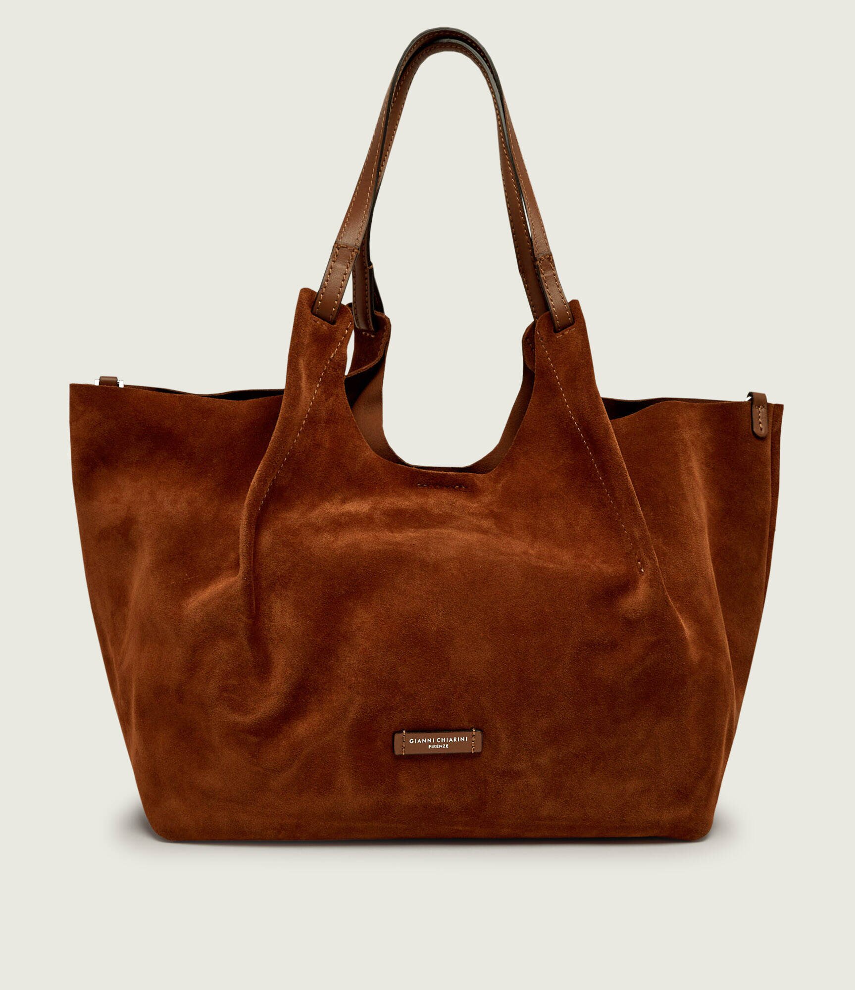 GIANNI CHIARINI Geantă shopper + borsetă Dua | piele întoarsă