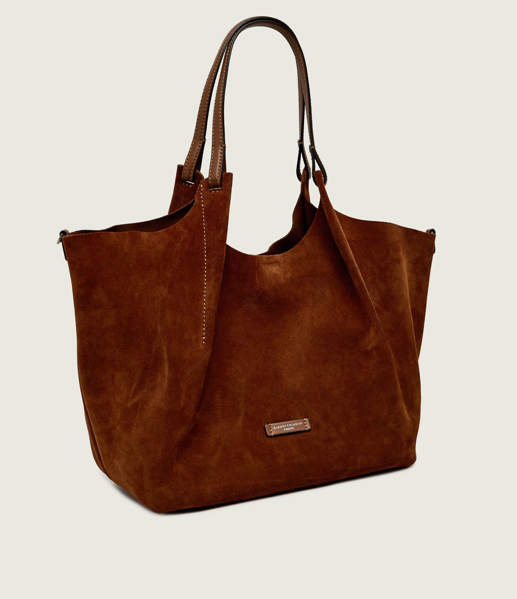 GIANNI CHIARINI Geantă shopper + borsetă Dua | piele întoarsă