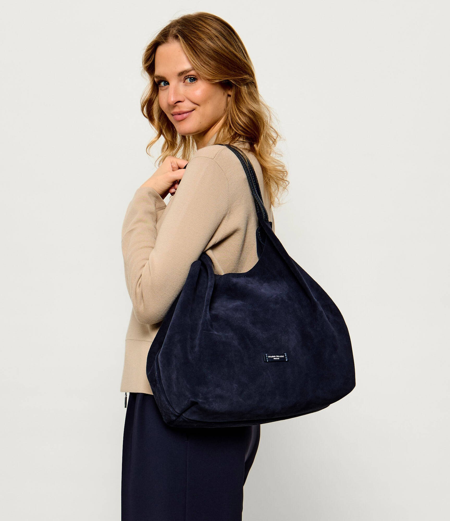 GIANNI CHIARINI Geantă shopper + borsetă Dua | piele întoarsă