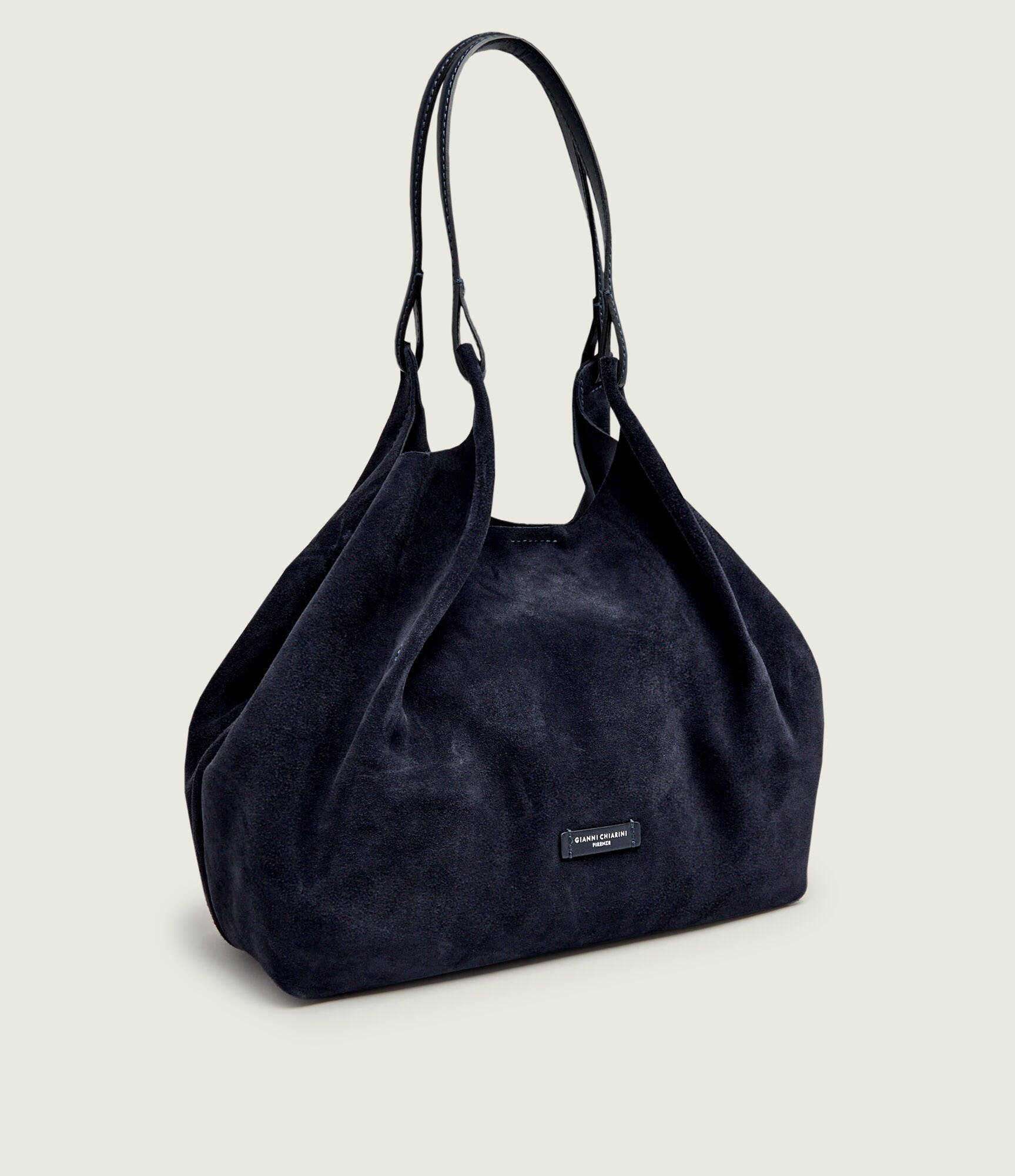 GIANNI CHIARINI Geantă shopper + borsetă Dua | piele întoarsă