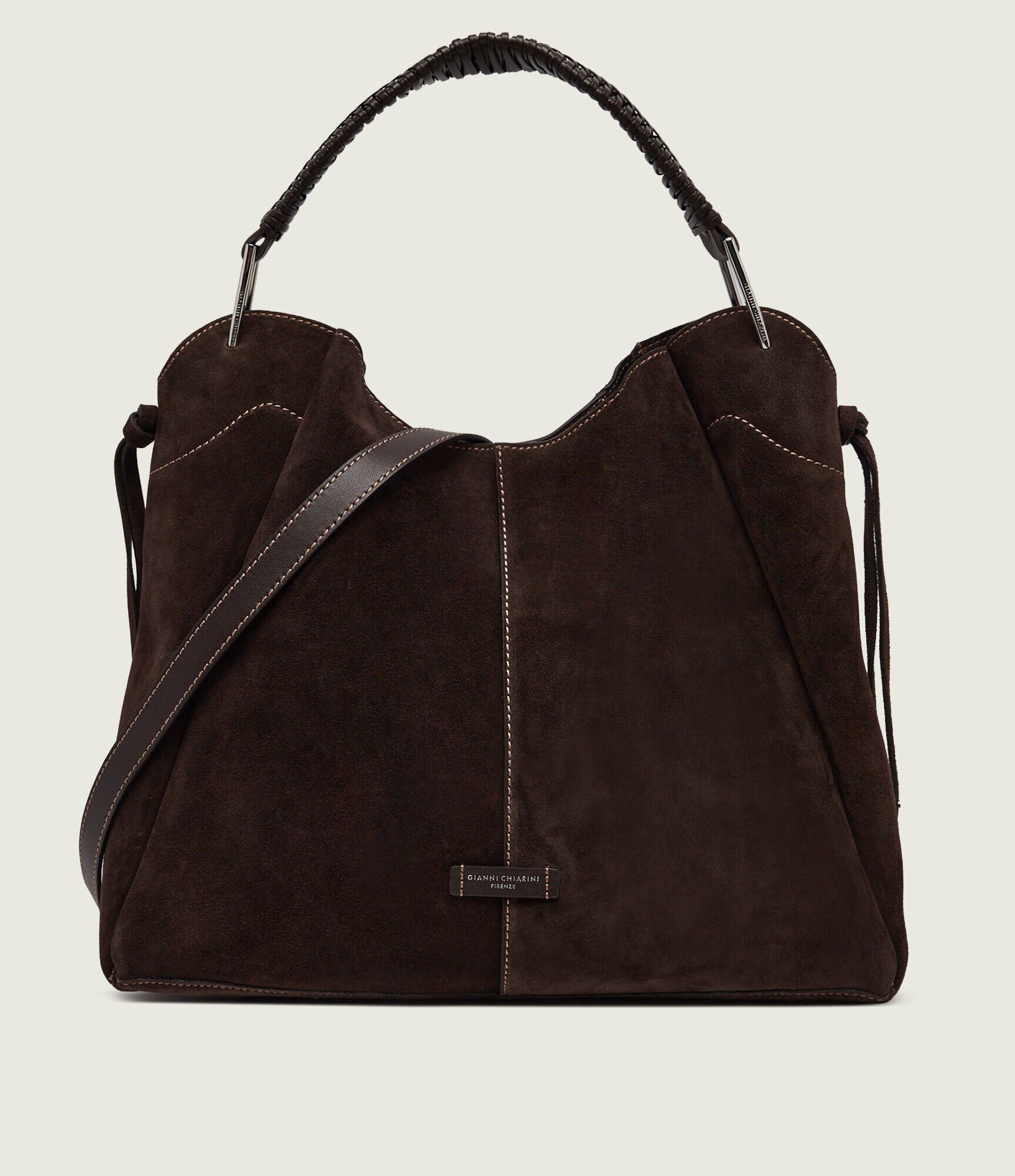 GIANNI CHIARINI Geantă shopper + borsetă Era | piele întoarsă