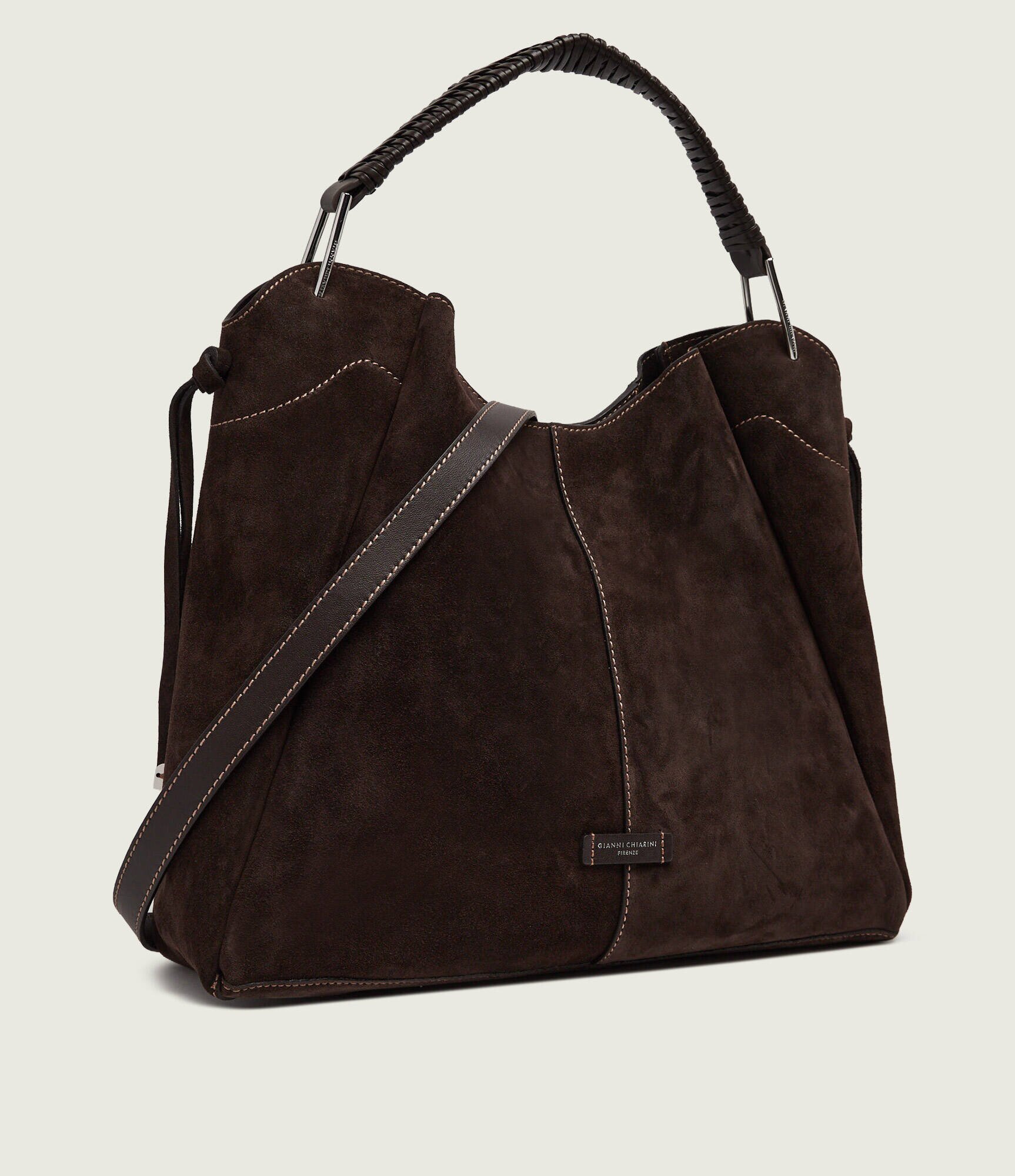 GIANNI CHIARINI Geantă shopper + borsetă Era | piele întoarsă