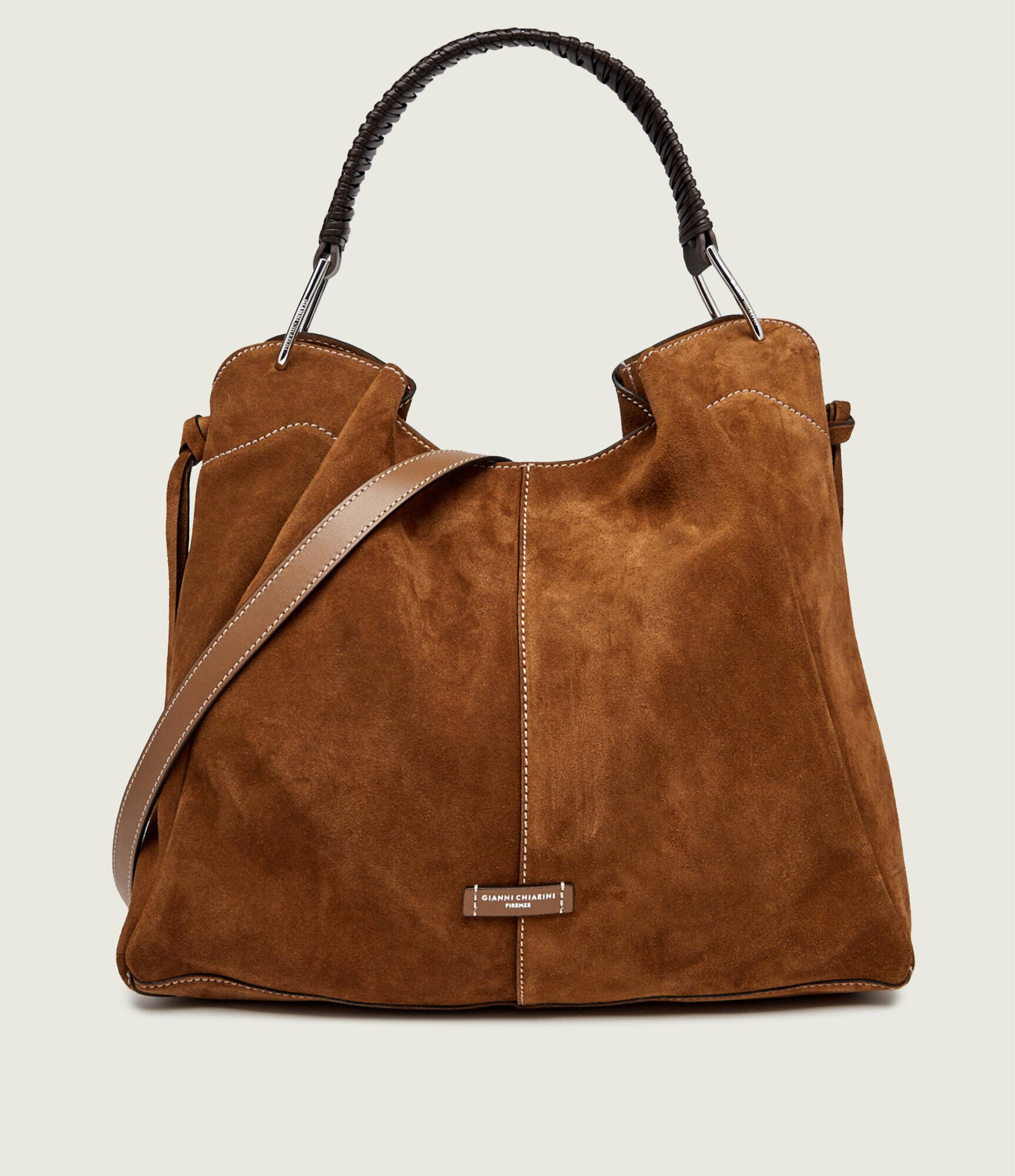 GIANNI CHIARINI Geantă shopper + borsetă Era | piele întoarsă