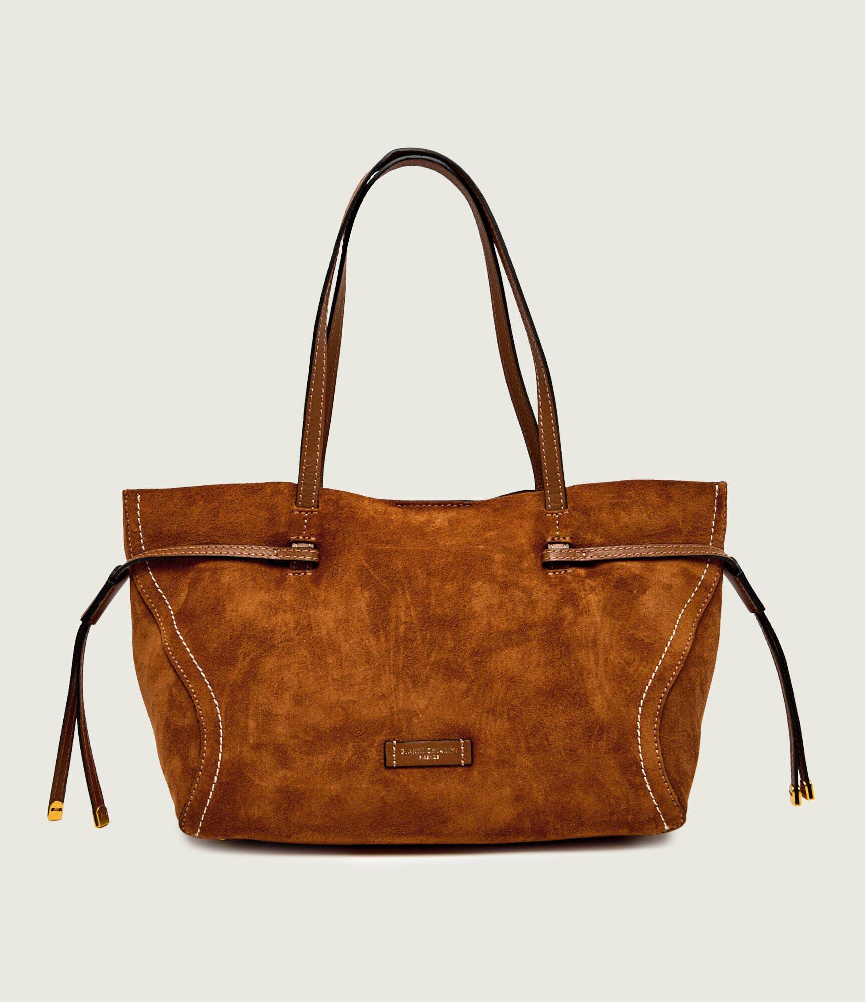 GIANNI CHIARINI Geantă shopper + borsetă VIOLETTE | piele întoarsă