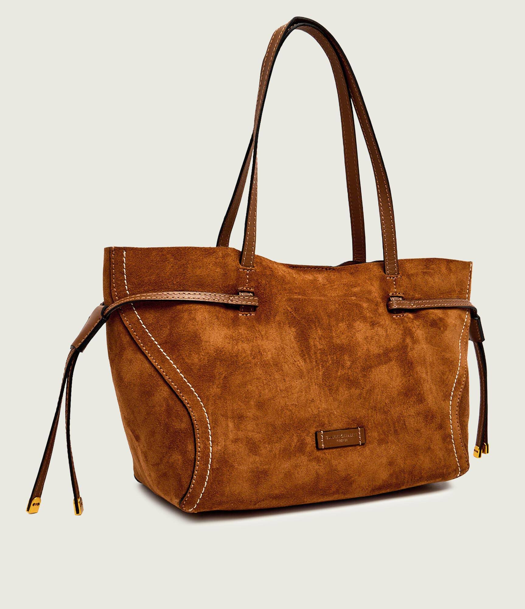 GIANNI CHIARINI Geantă shopper + borsetă VIOLETTE | piele întoarsă
