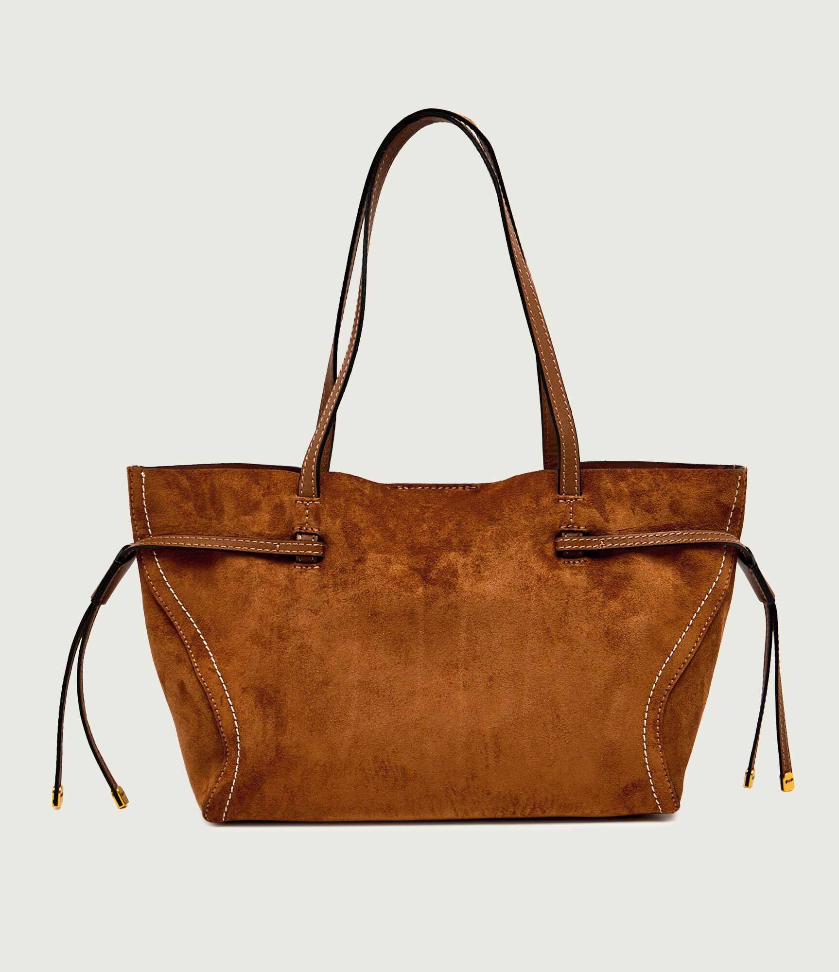 GIANNI CHIARINI Geantă shopper + borsetă VIOLETTE | piele întoarsă