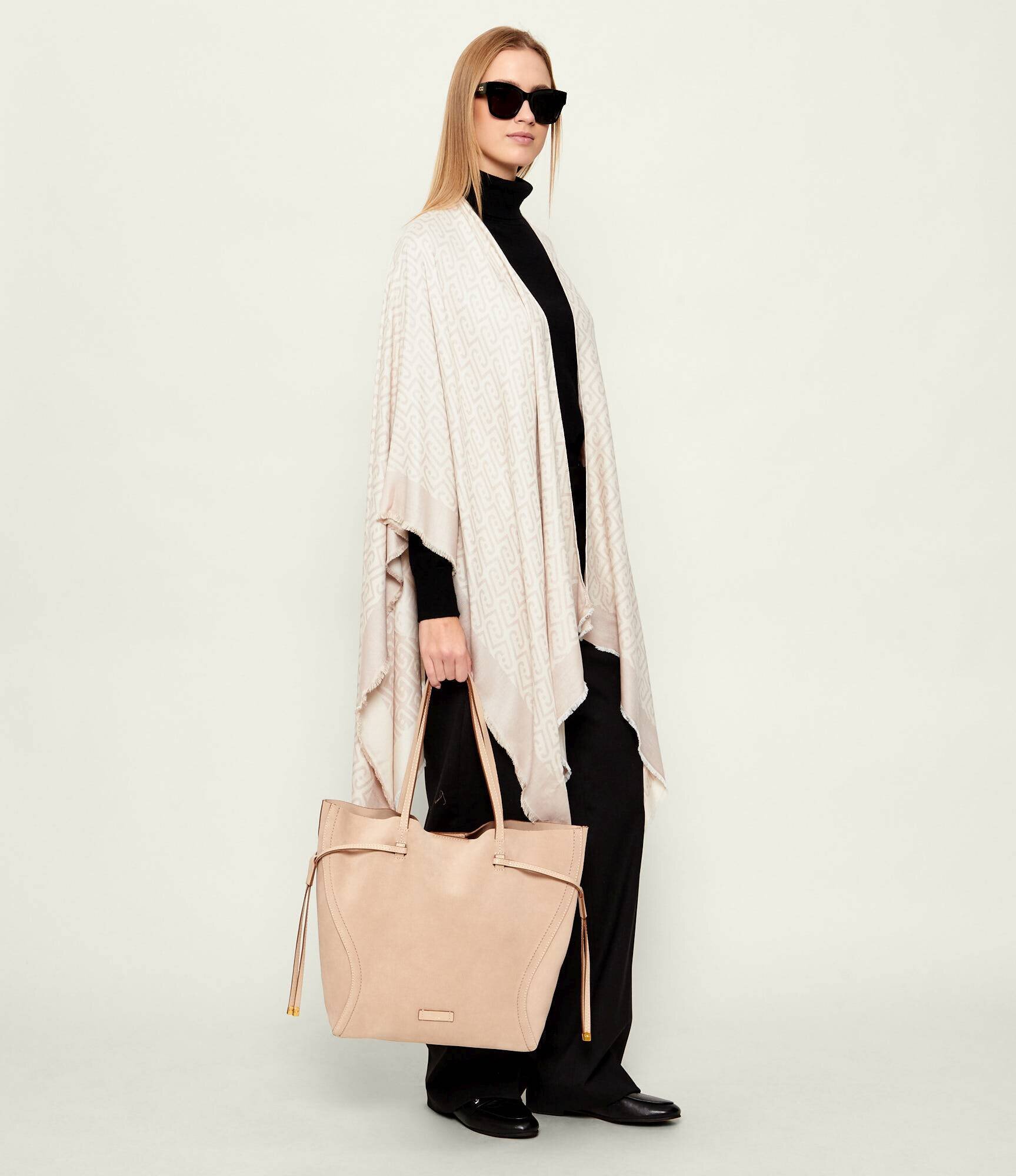 GIANNI CHIARINI Geantă shopper + borsetă VIOLETTE | piele întoarsă
