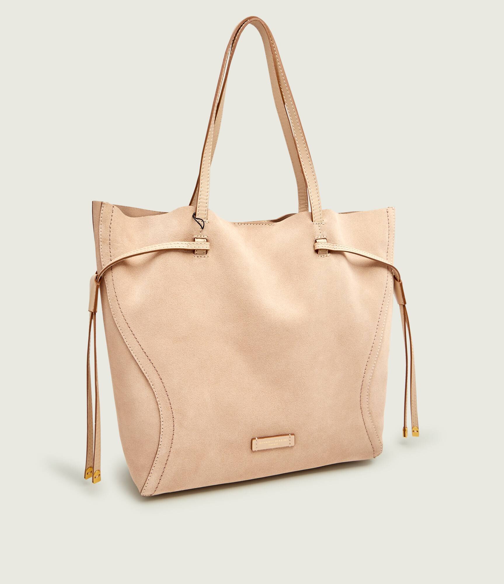 GIANNI CHIARINI Geantă shopper + borsetă VIOLETTE | piele întoarsă