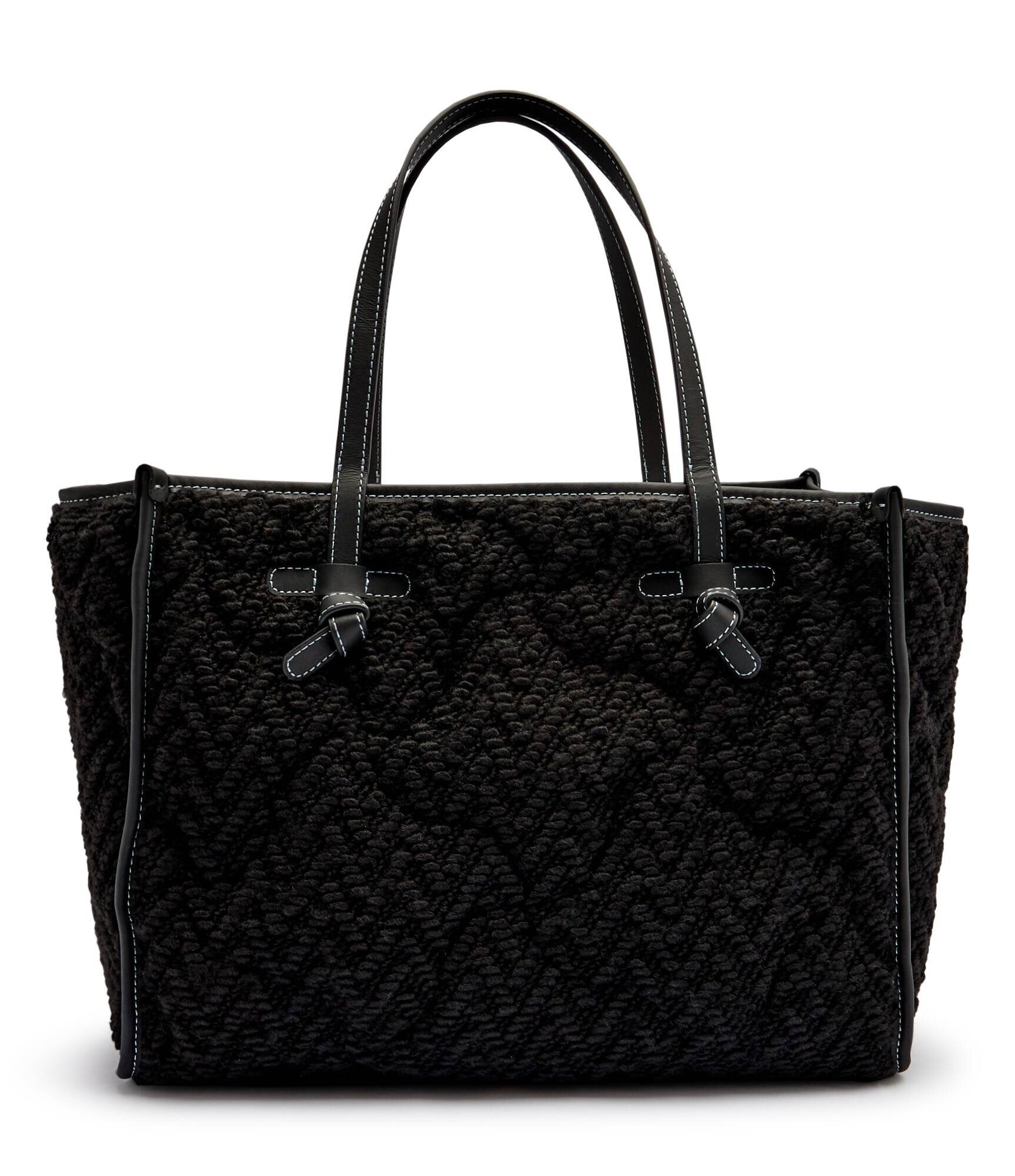 GIANNI CHIARINI Geantă shopper cu două fețe + borsetă Marcella cu adaos de piele | lână