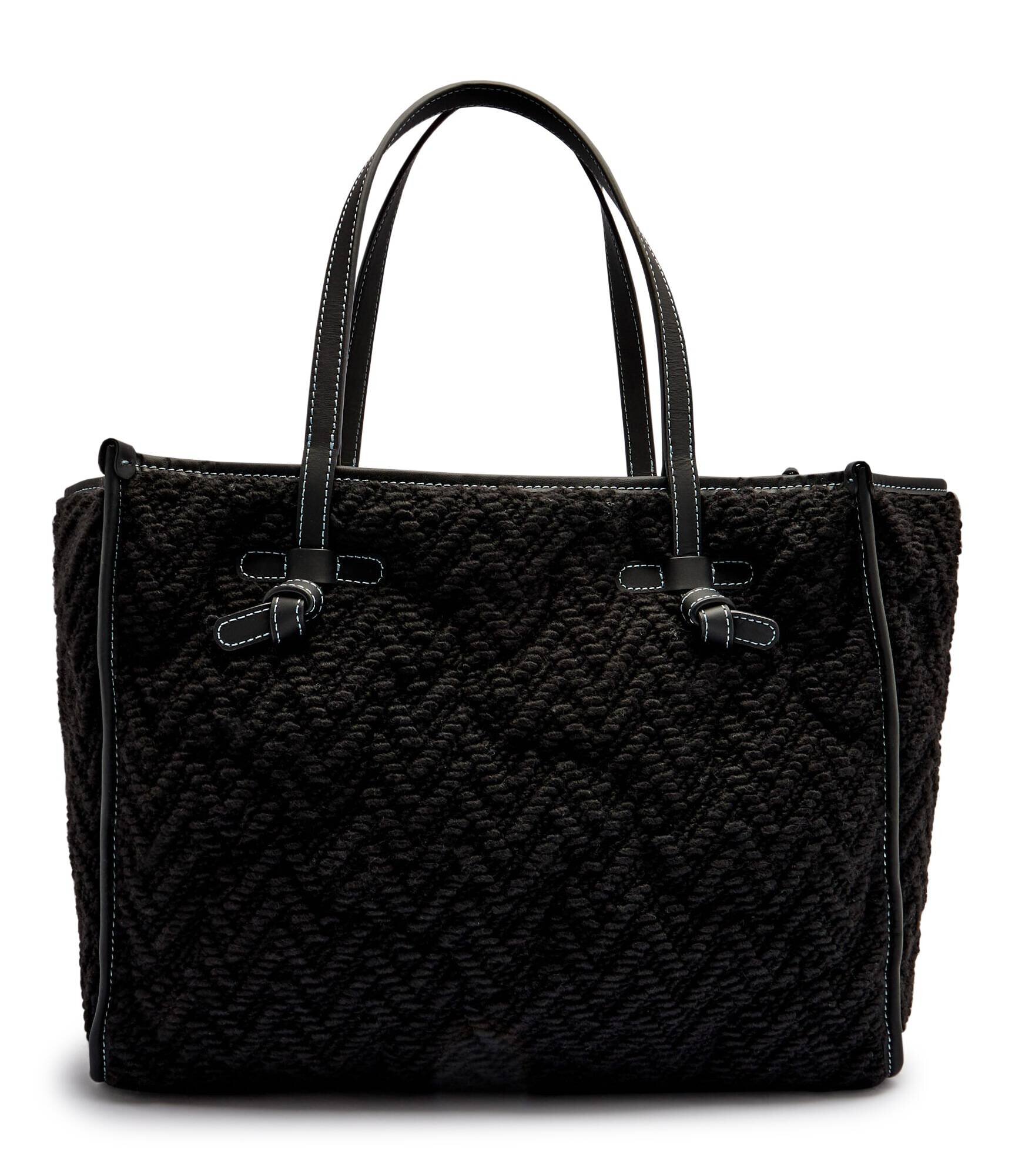GIANNI CHIARINI Geantă shopper cu două fețe + borsetă Marcella cu adaos de piele | lână