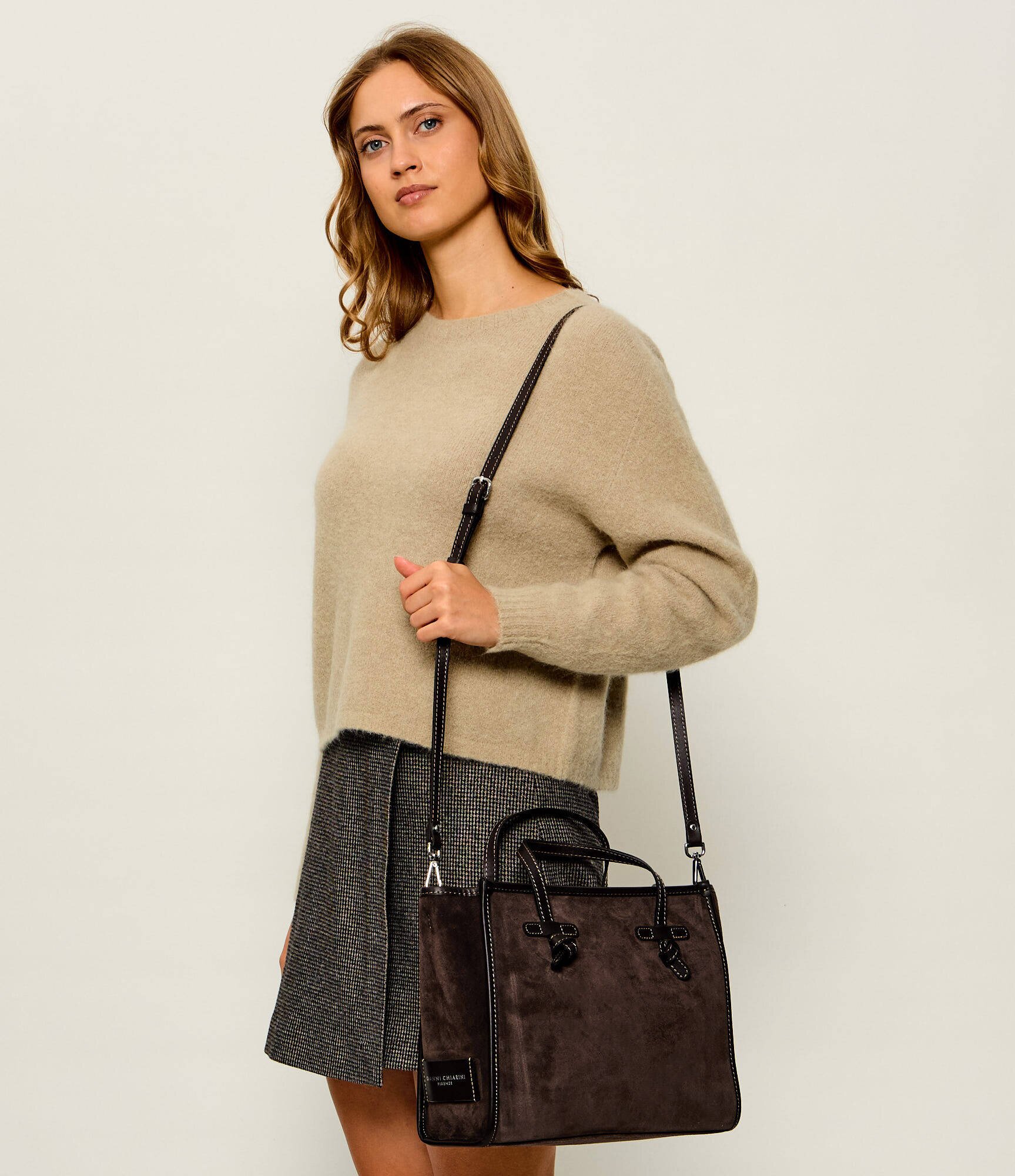 GIANNI CHIARINI Geantă shopper Marcella | piele întoarsă