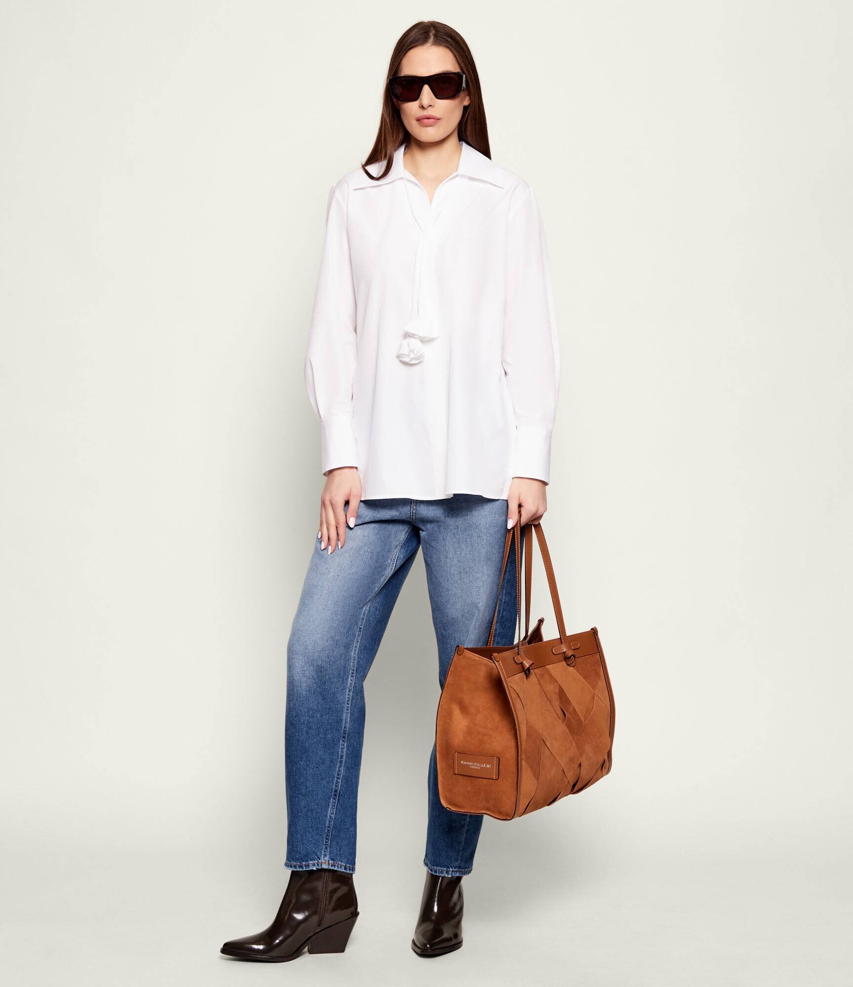 GIANNI CHIARINI Geantă shopper MARCELLA | piele întoarsă