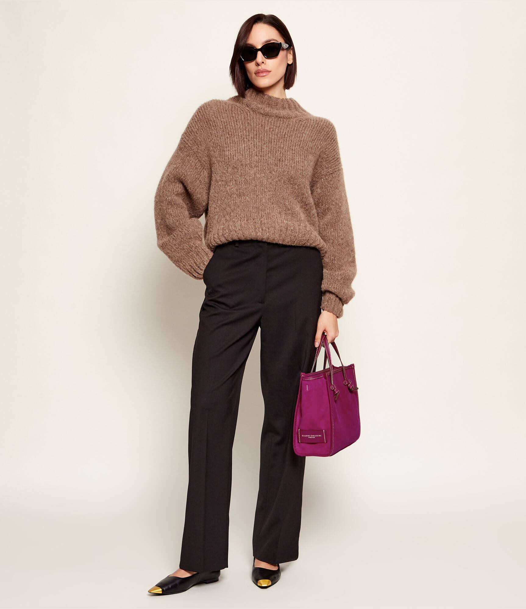 GIANNI CHIARINI Geantă shopper MARCELLA | piele întoarsă
