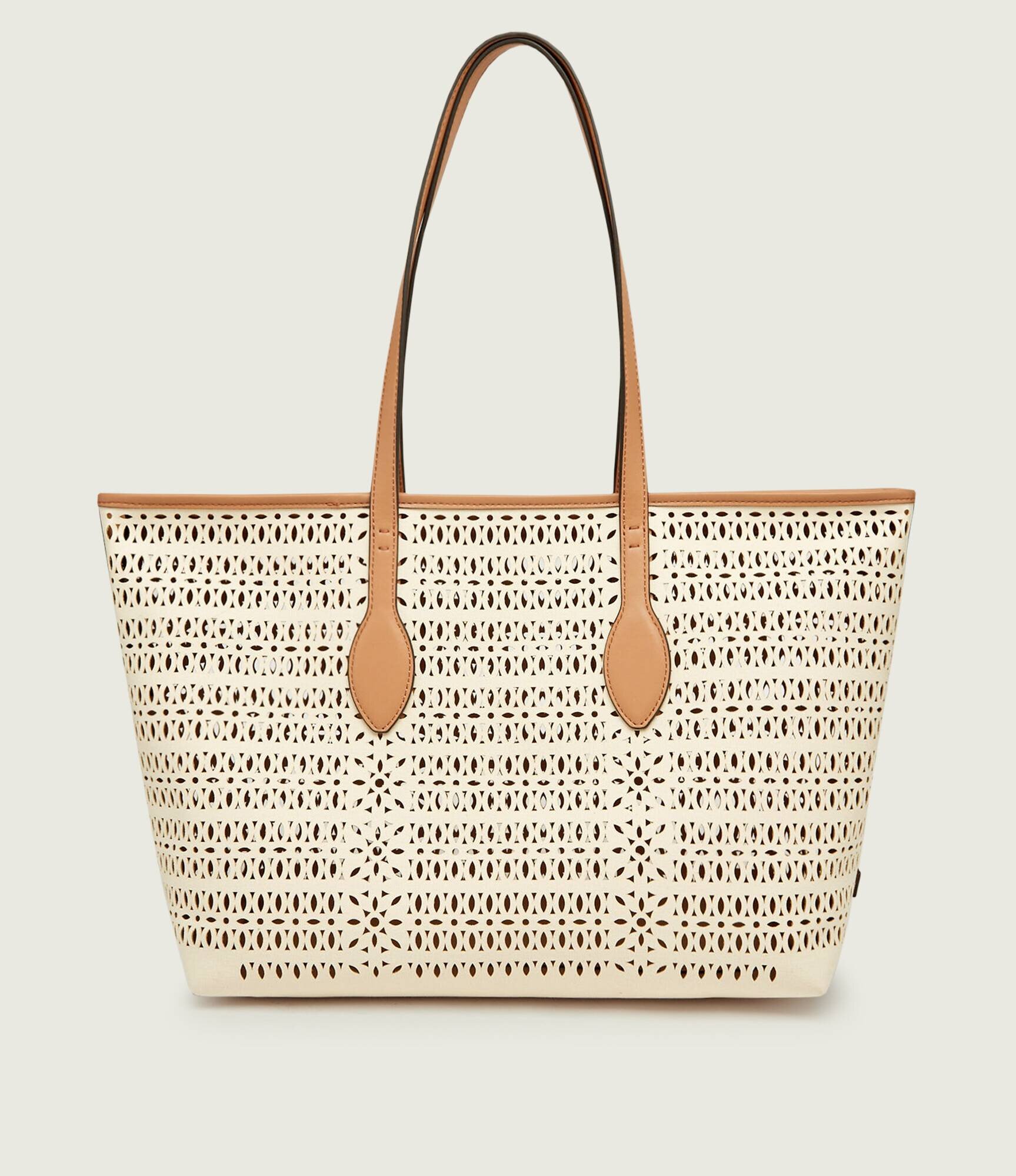 GIANNI CHIARINI Geantă shopper MASHUP cu adaos de piele
