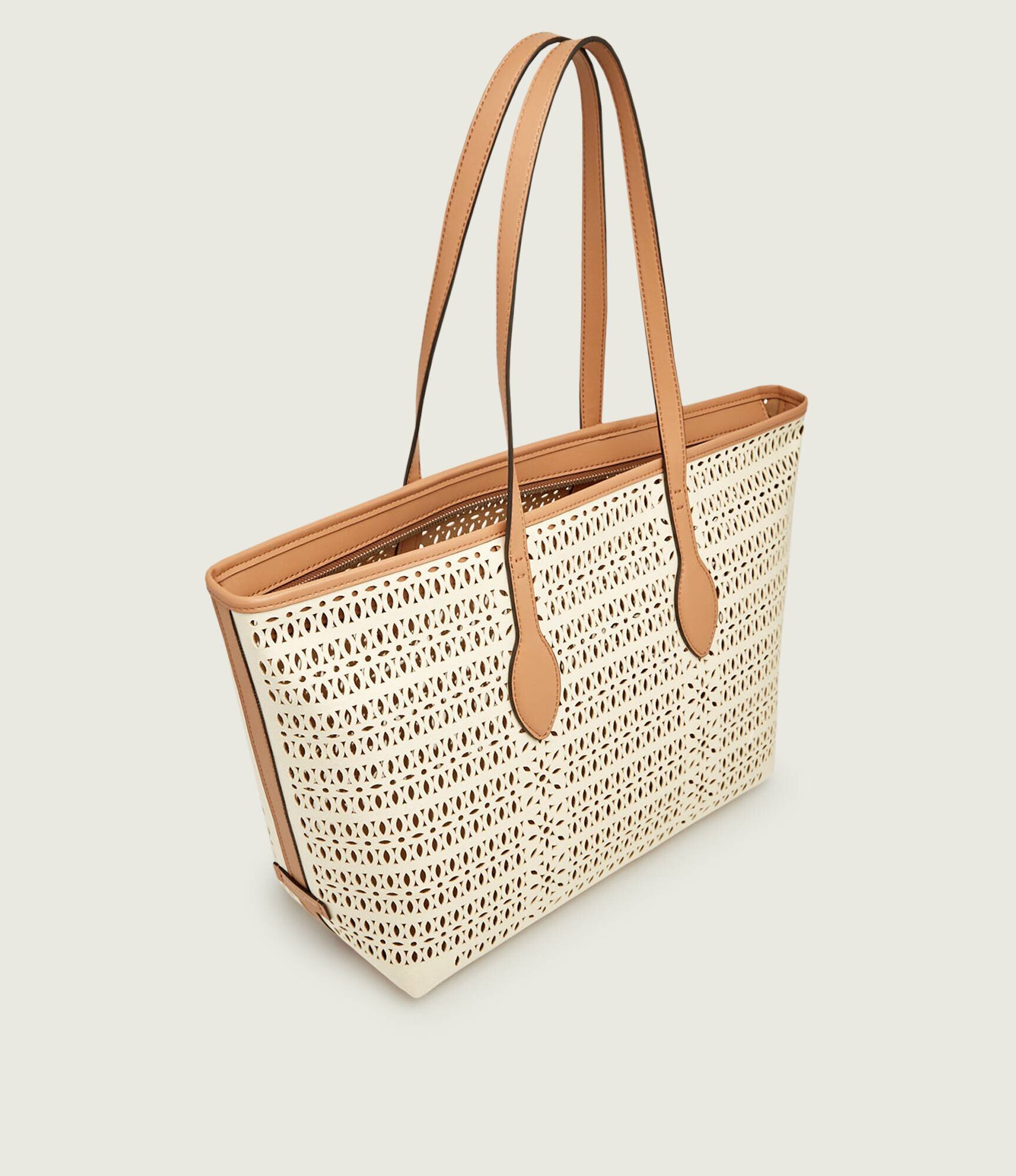 GIANNI CHIARINI Geantă shopper MASHUP cu adaos de piele